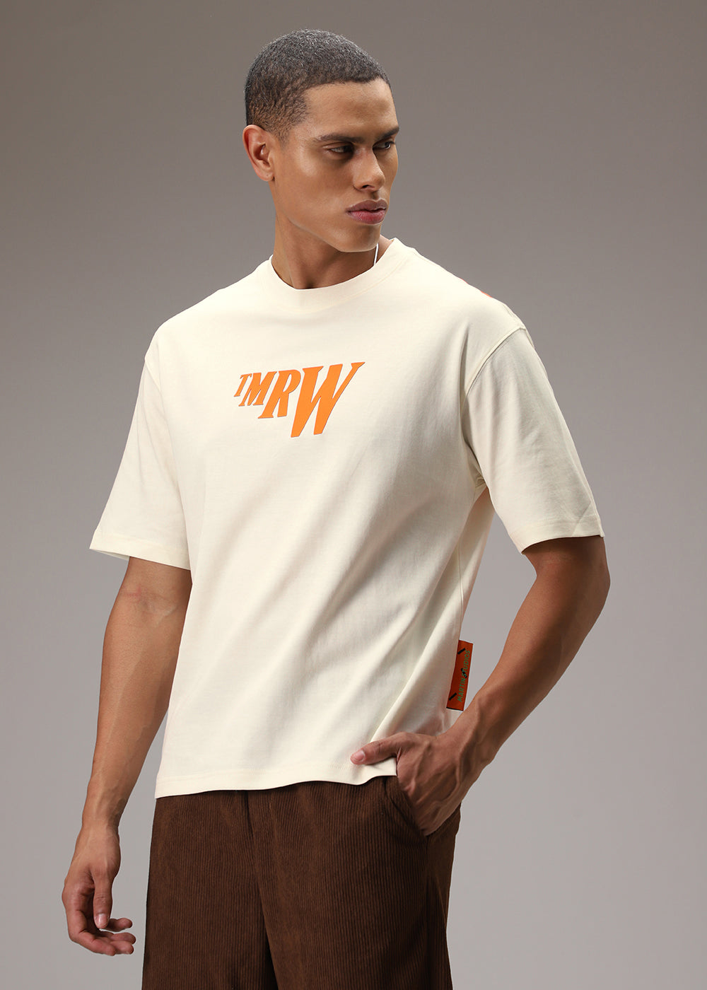 Cream Print Bonanza Oversized T-shirt