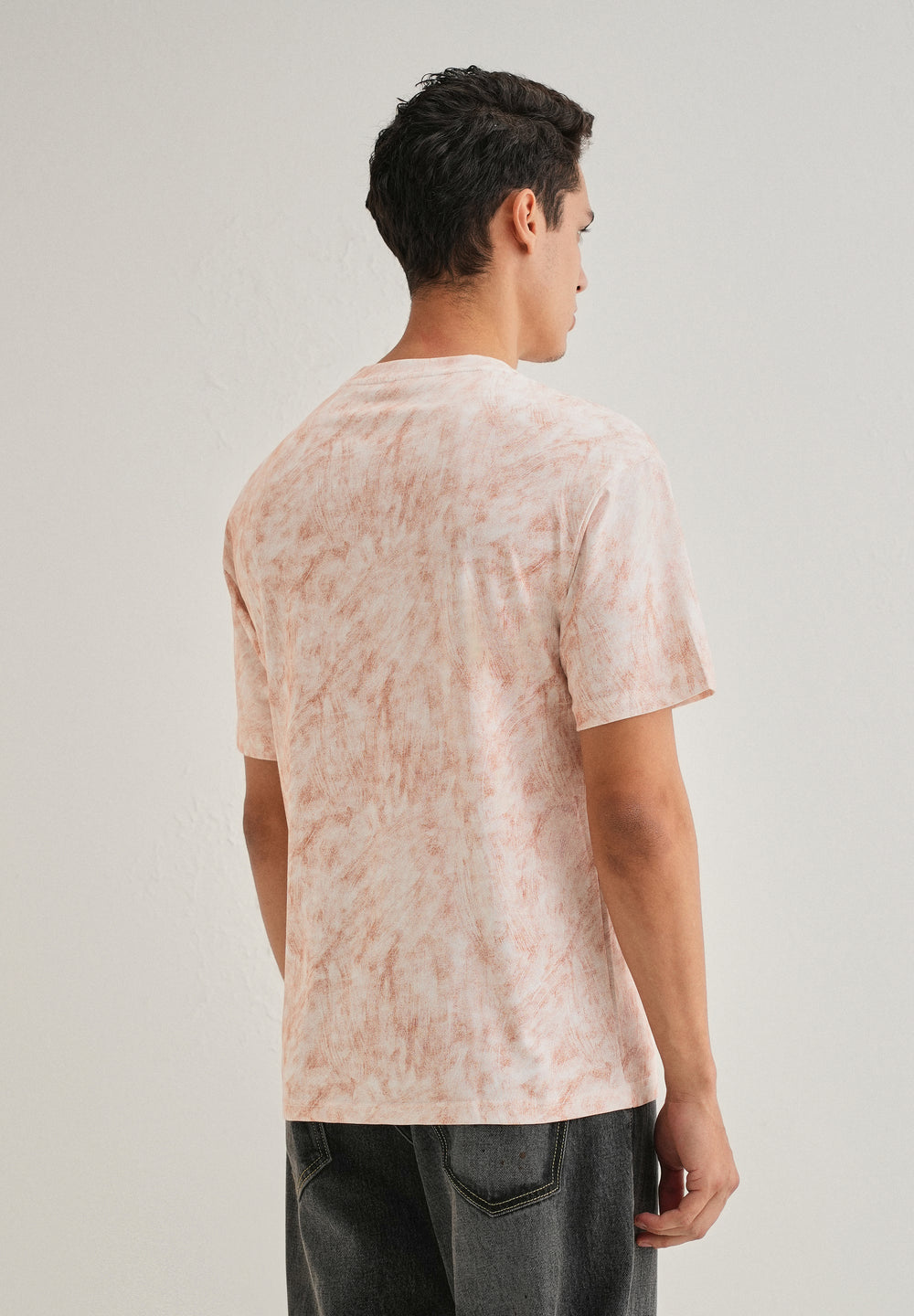 White Red Brushstroke Oversized T-shirt