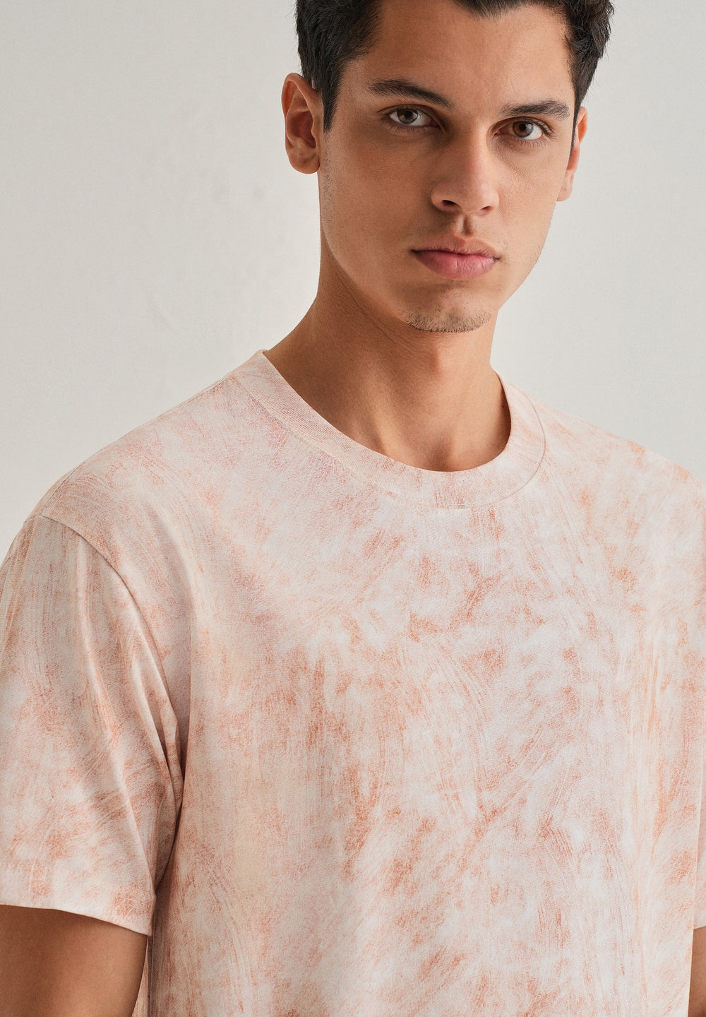 White Red Brushstroke Oversized T-shirt
