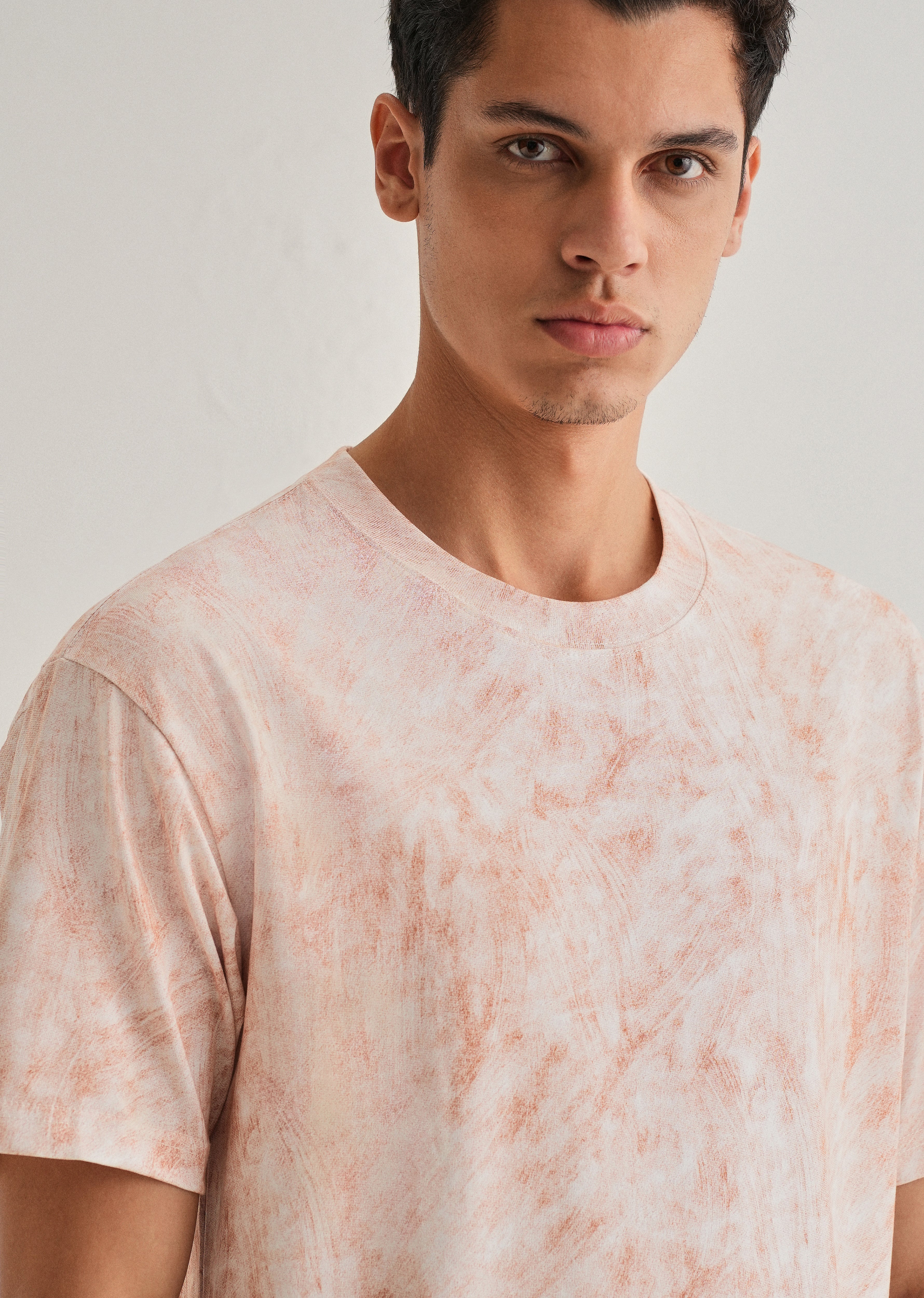 White Red Brushstroke Oversized T-shirt