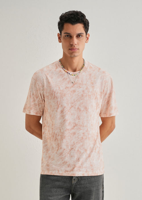 White Red Brushstroke Oversized T-shirt
