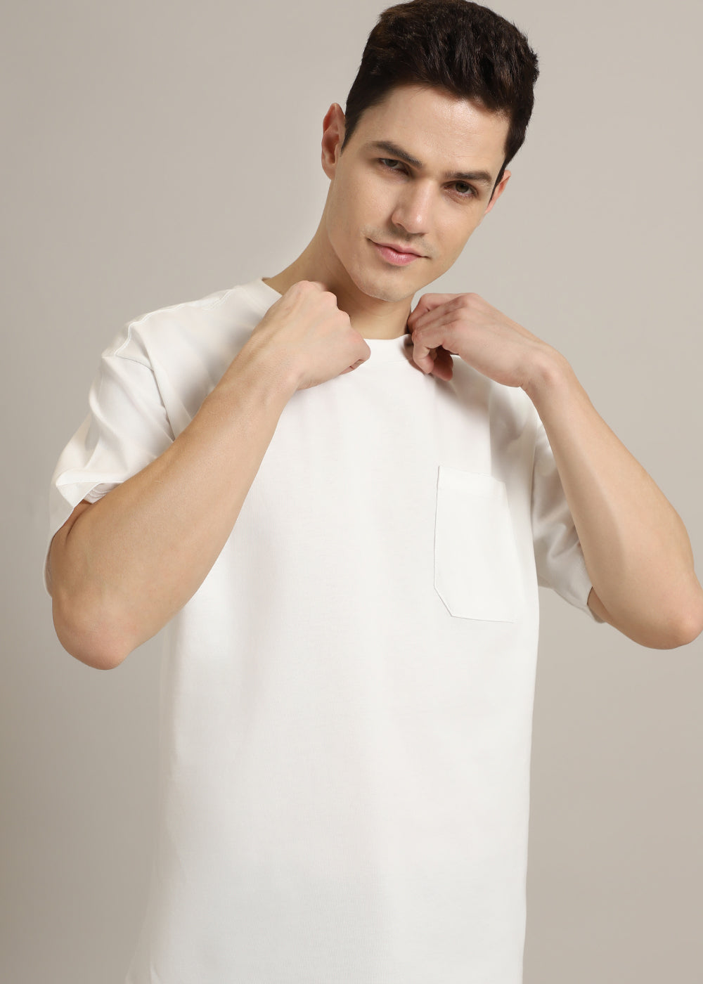 White Pocket Regular Fit T-shirt