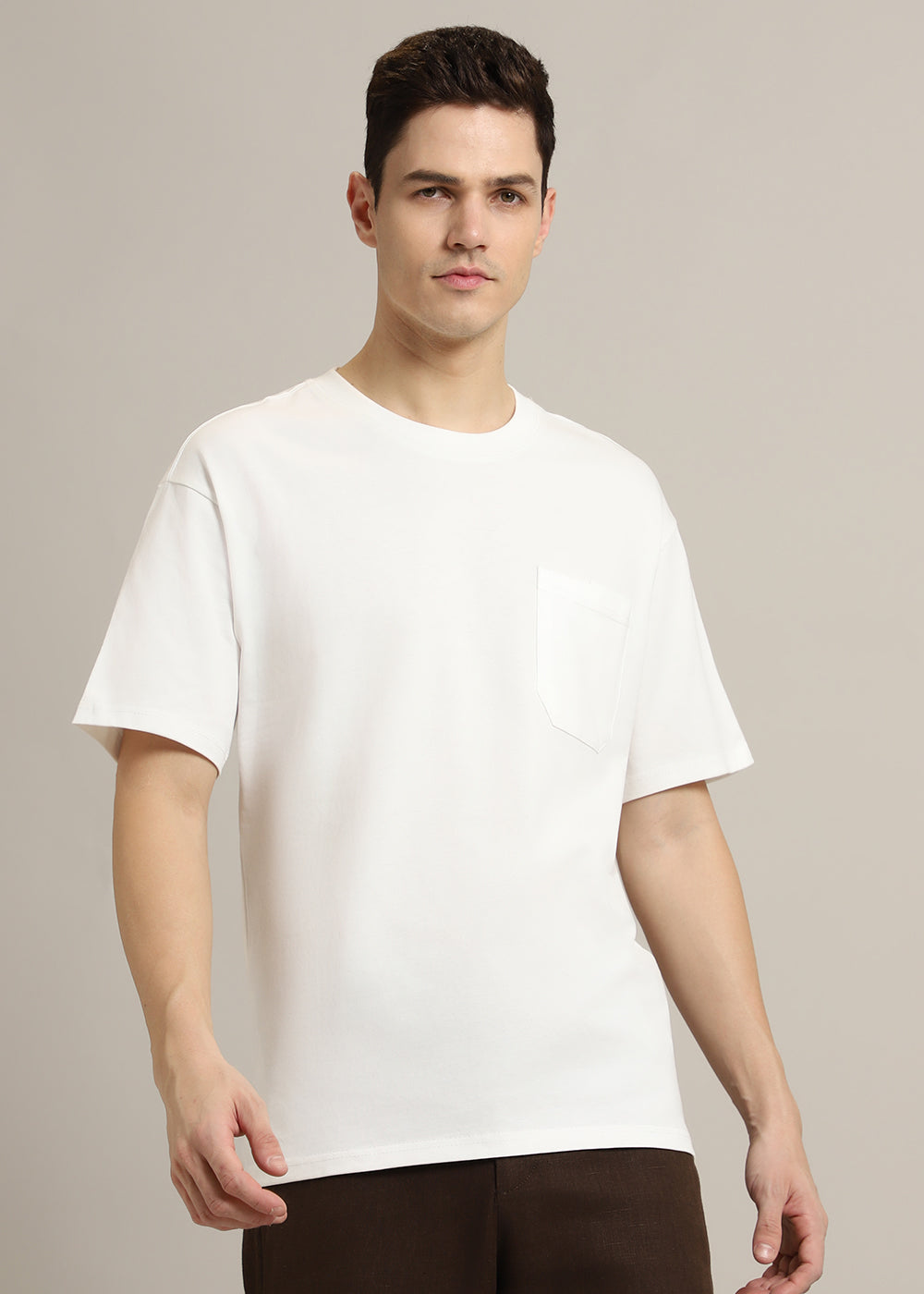 White Pocket Regular Fit T-shirt