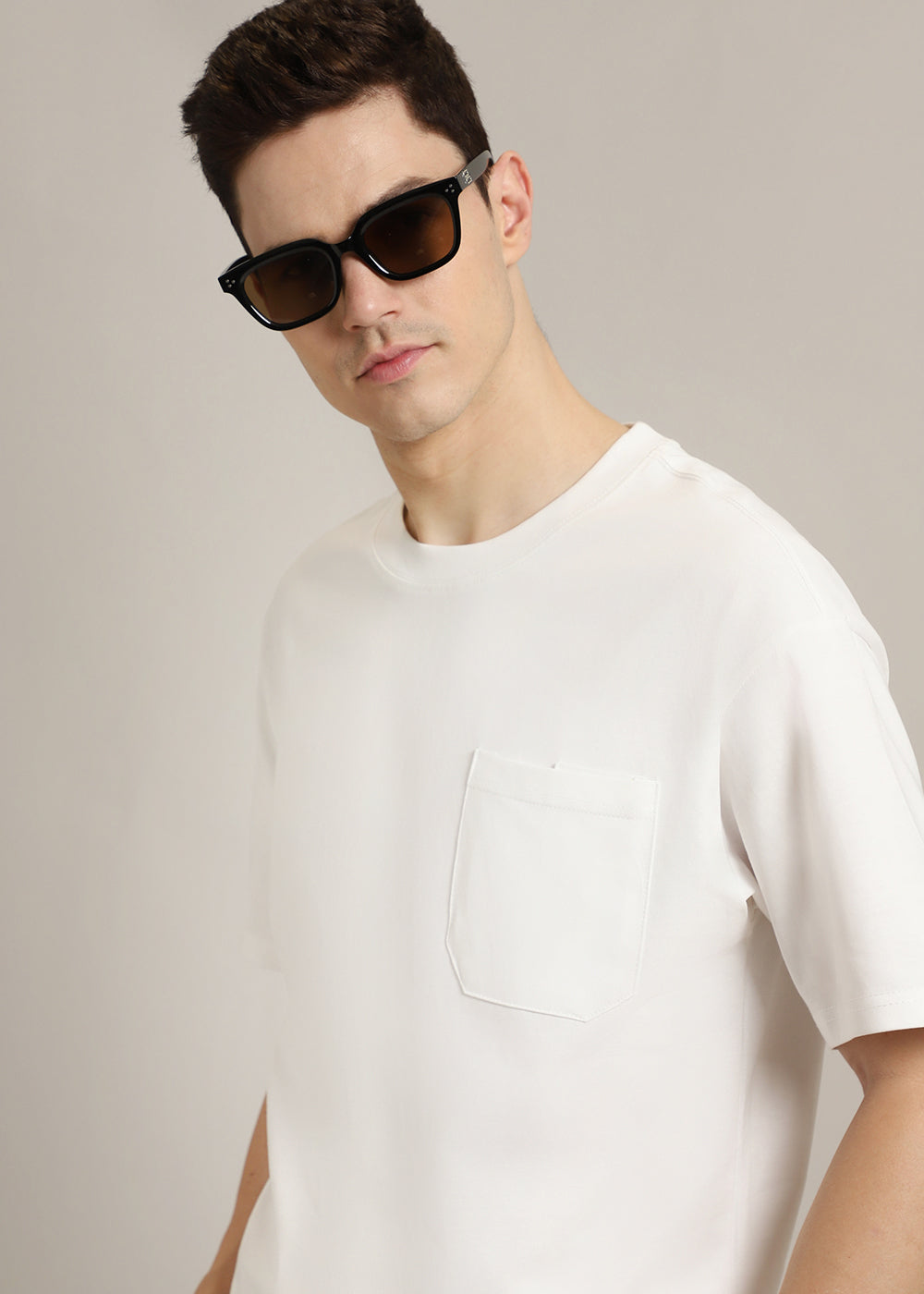 White Pocket Regular Fit T-shirt