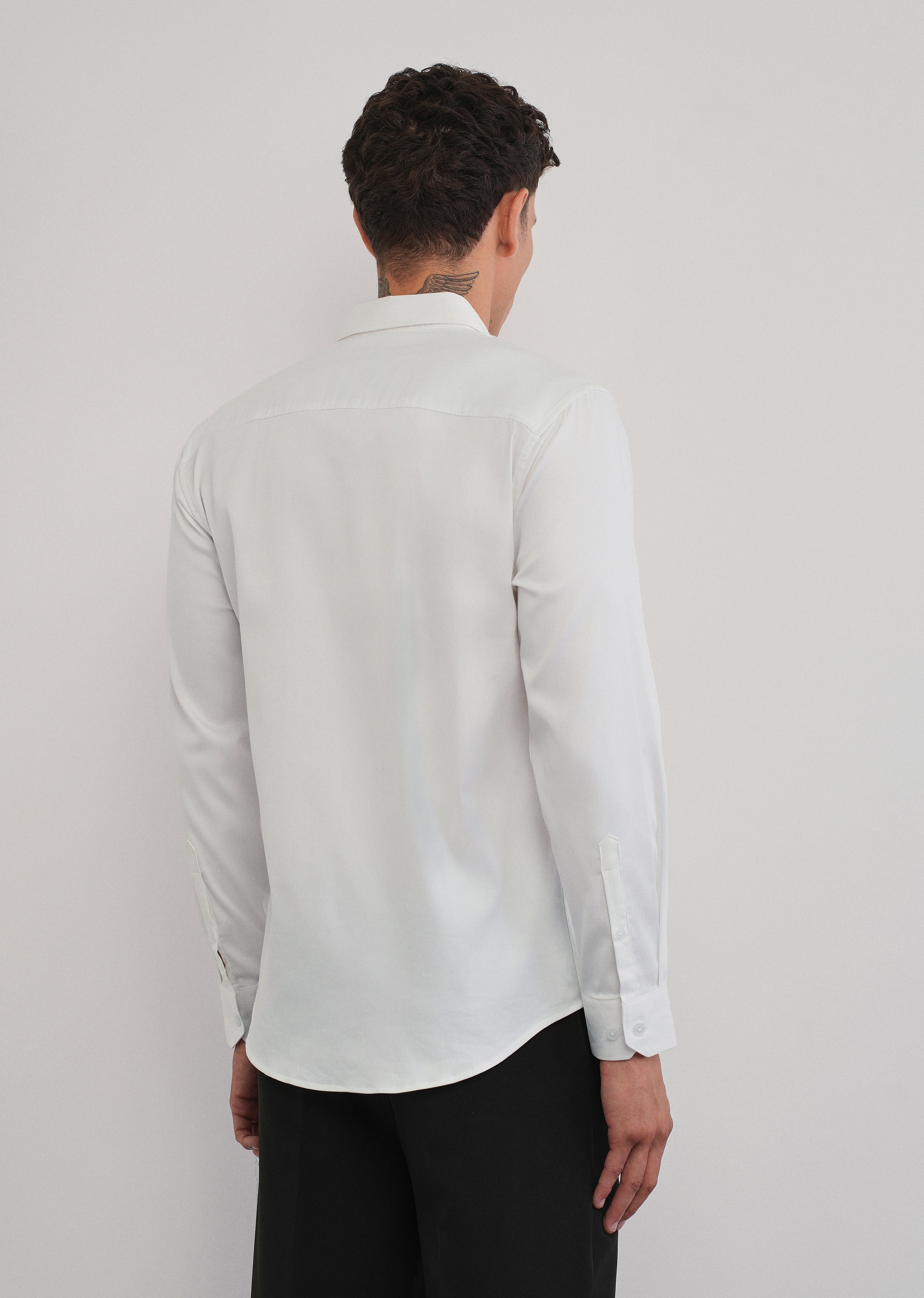 White Serpent Beadwork Designer Shirt