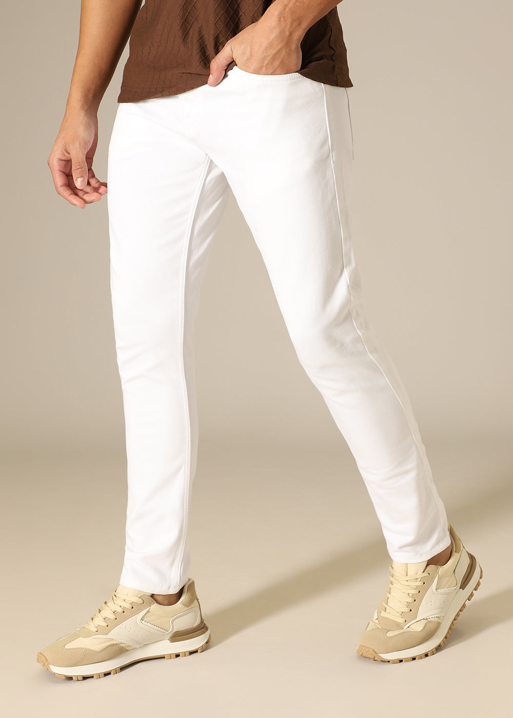 White Slim Fit Jeans