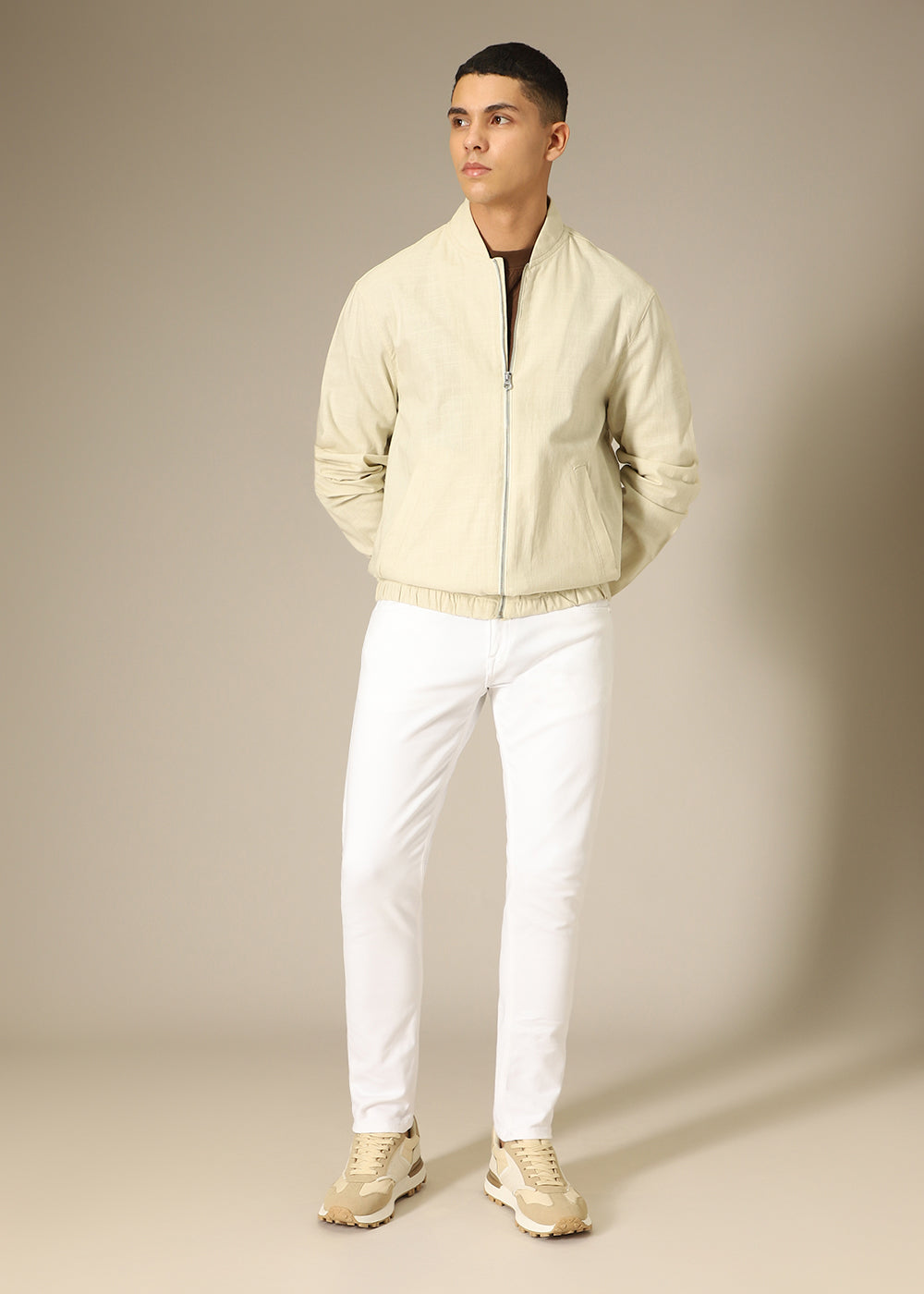 White Slim Fit Jeans