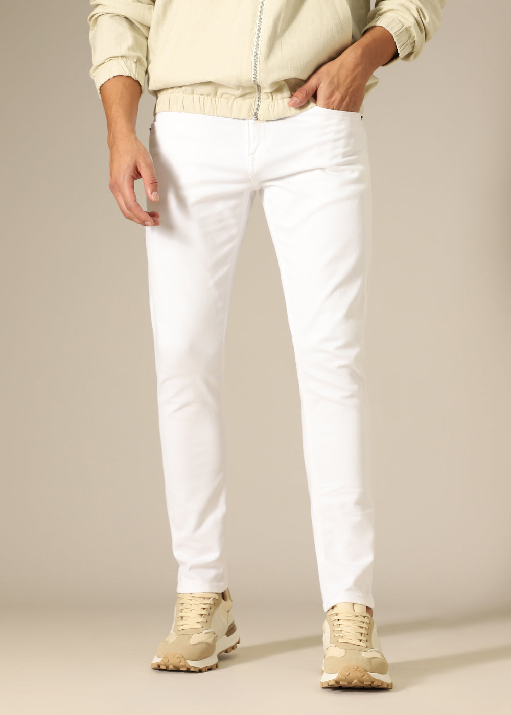 White Slim Fit Jeans