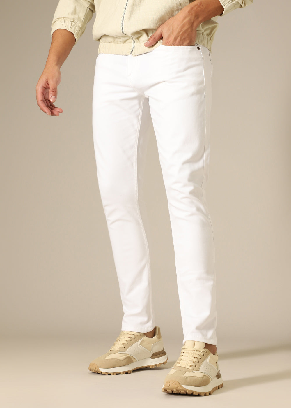 White Slim Fit Jeans