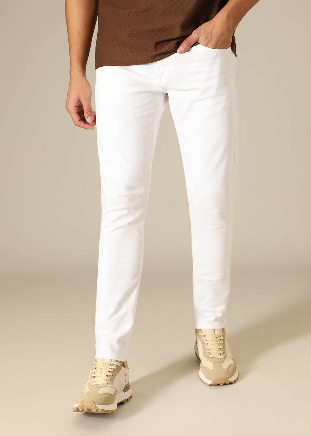 White Slim Fit Jeans