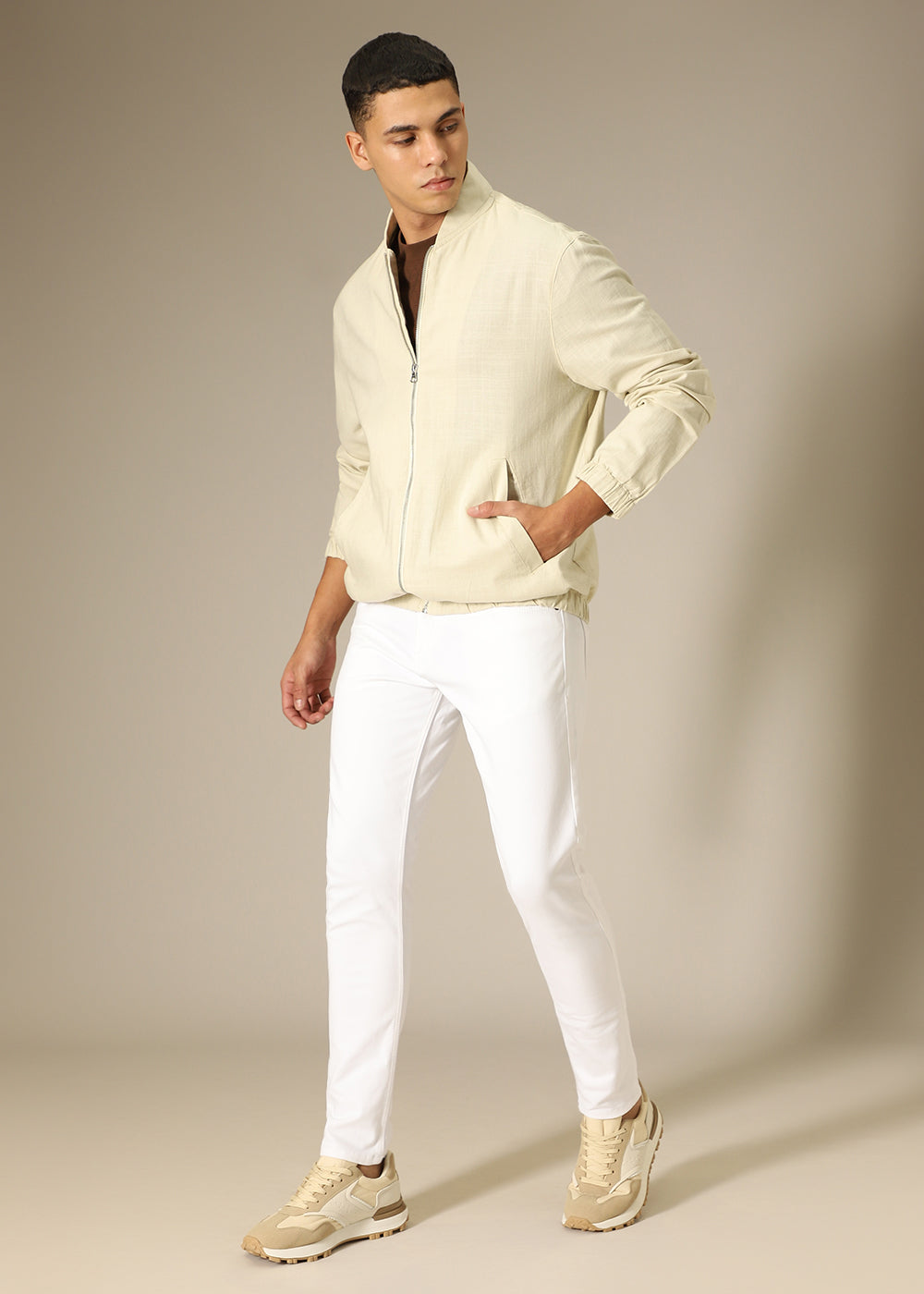 White Slim Fit Jeans