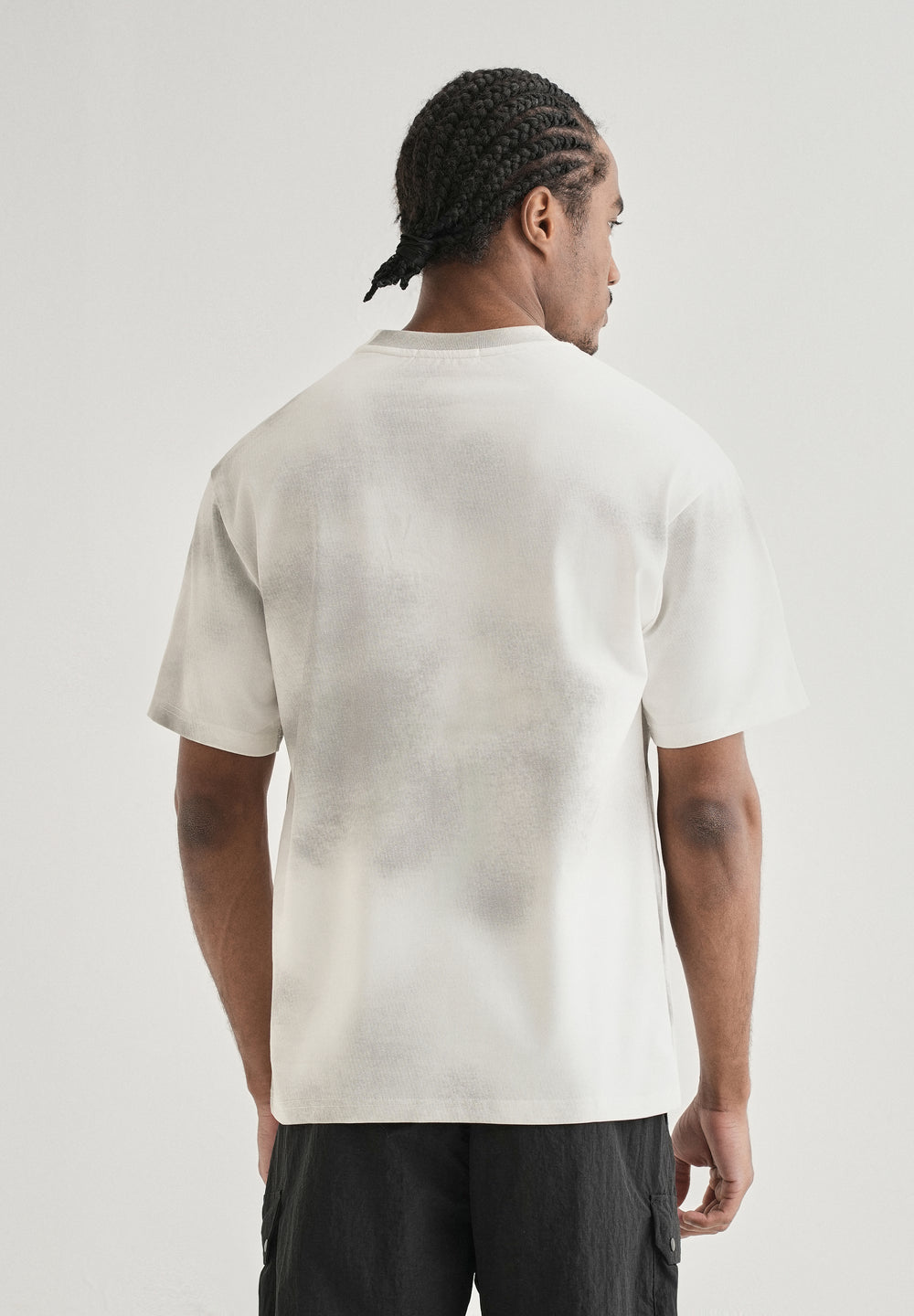 White Smudge Wash Oversized T-shirt