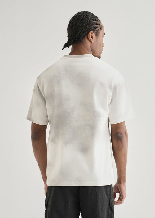 White Smudge Wash Oversized T-shirt