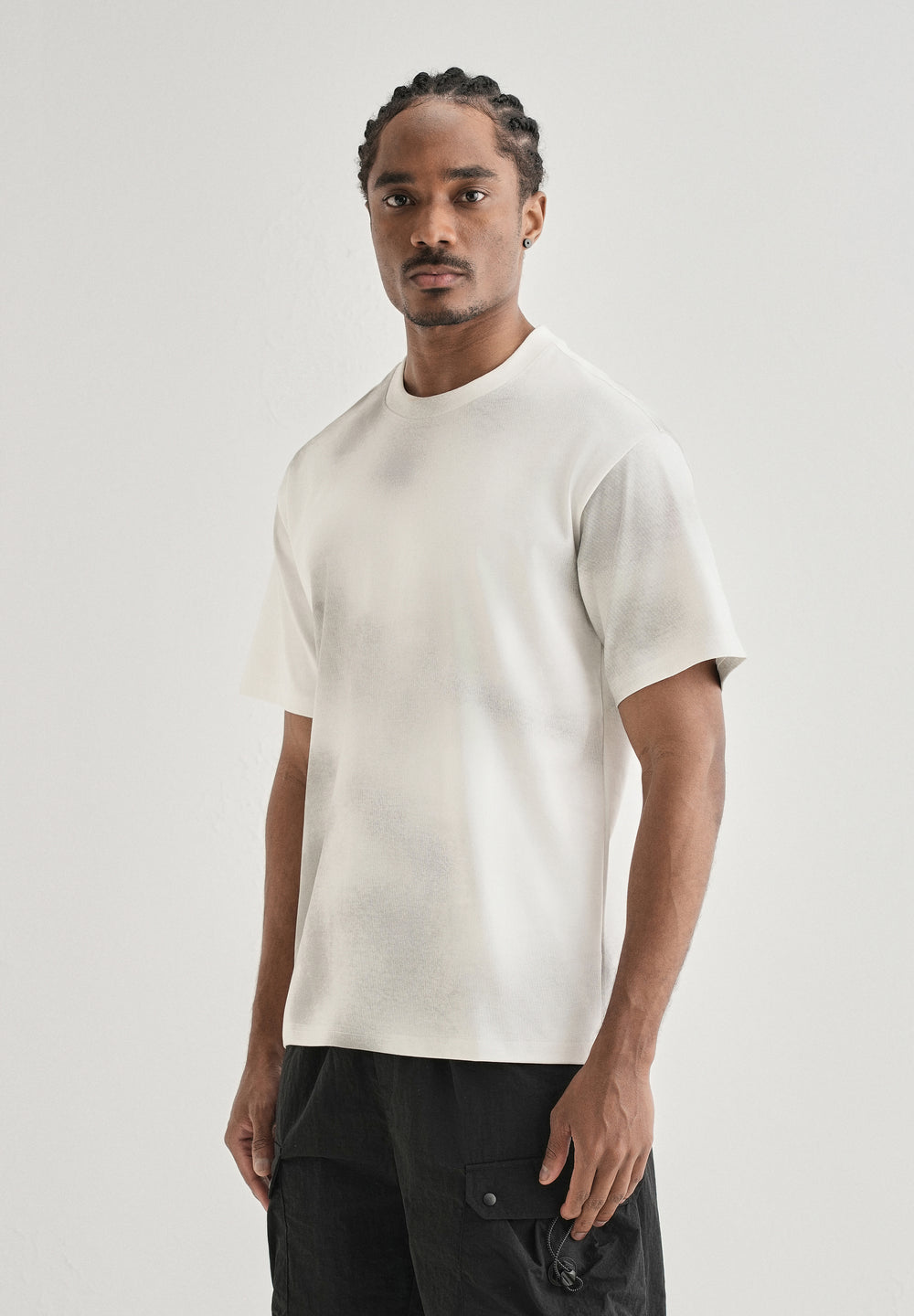 White Smudge Wash Oversized T-shirt
