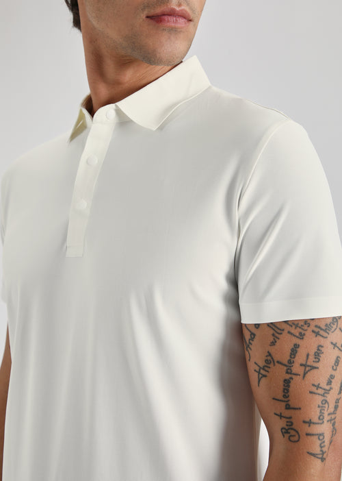 White Stitchless Polo T-shirt