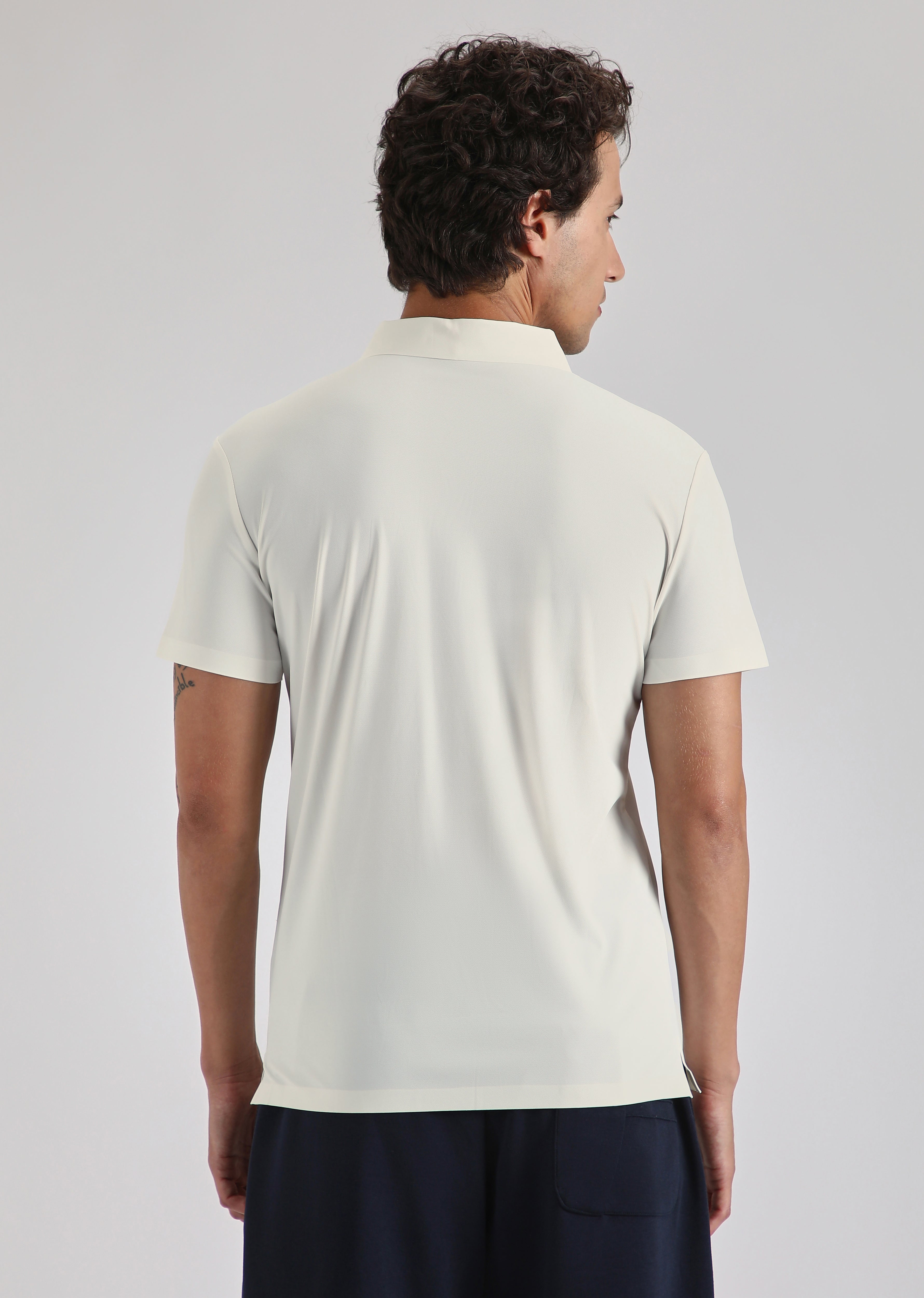 White Stitchless Polo T-shirt