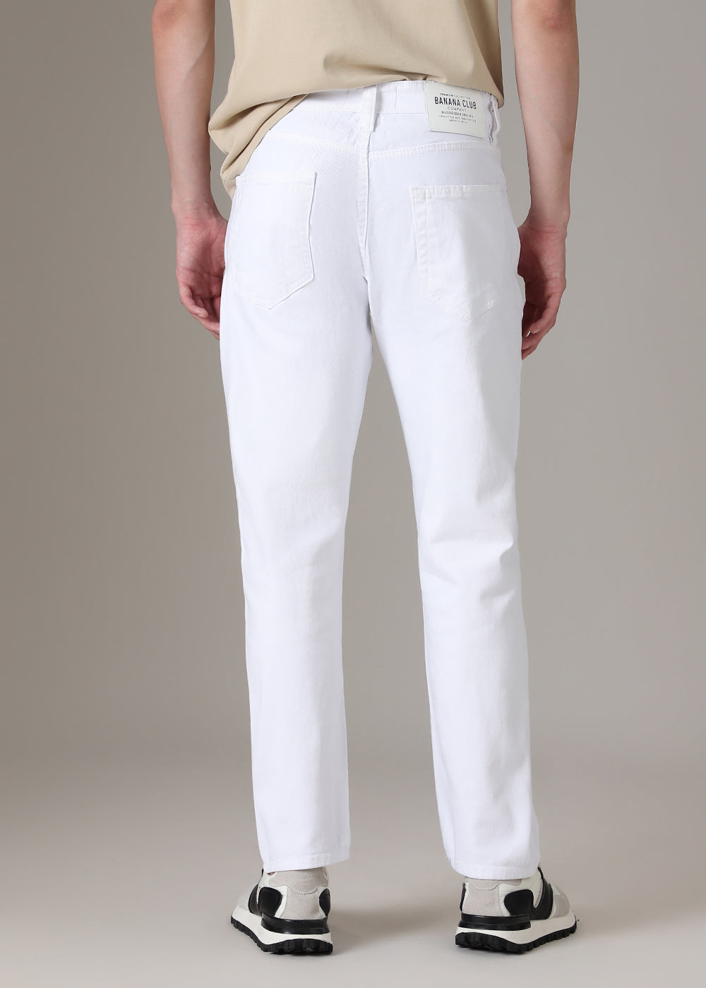 White Straight Fit Denim