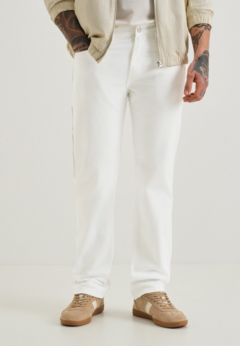 White Straight fit Jeans