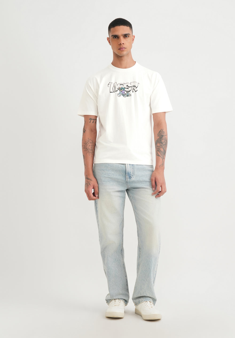 White Graphic Printed T-shirt