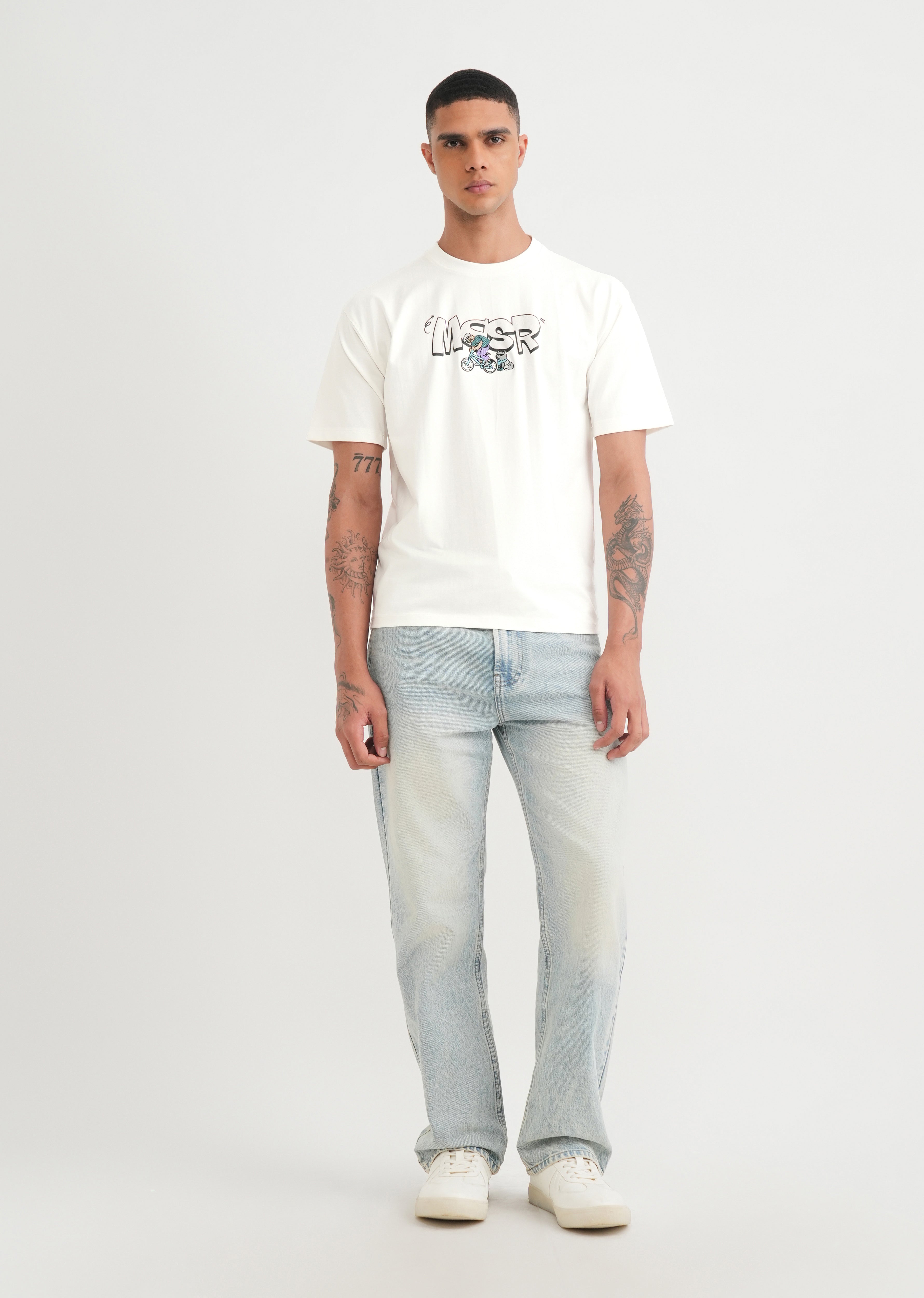 White Graphic Printed T-shirt