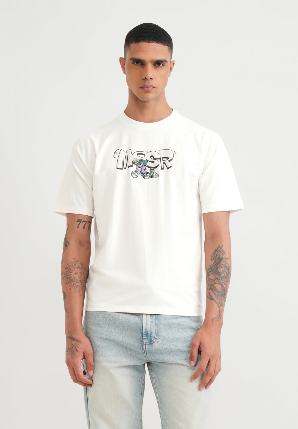 White Graphic Printed T-shirt