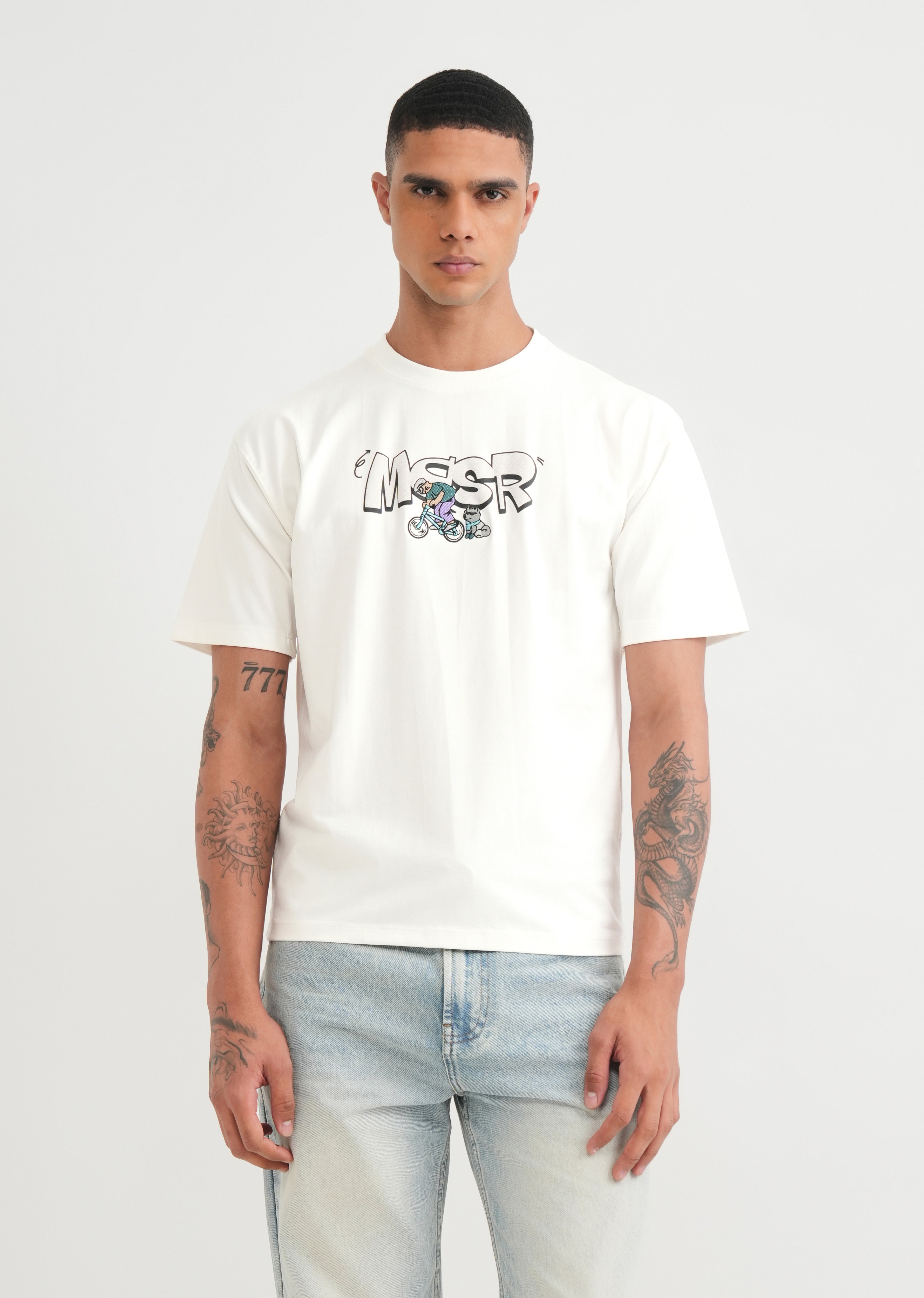 White Graphic Printed T-shirt