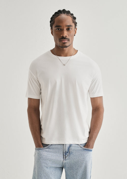 White Stripe Back Yoke T-shirt