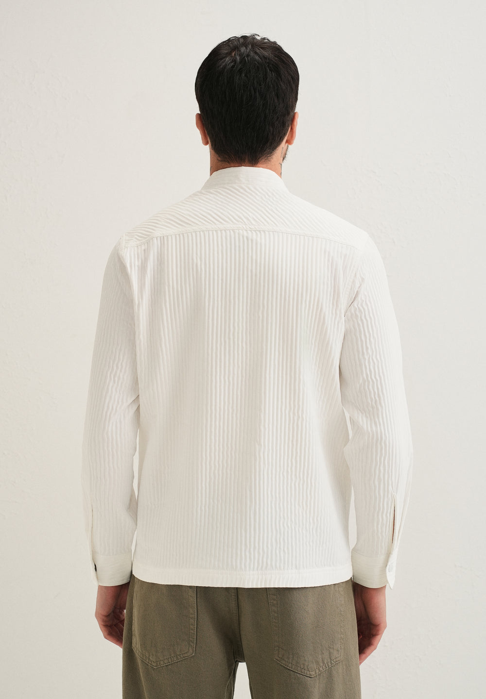 White Textured Utility Shacket