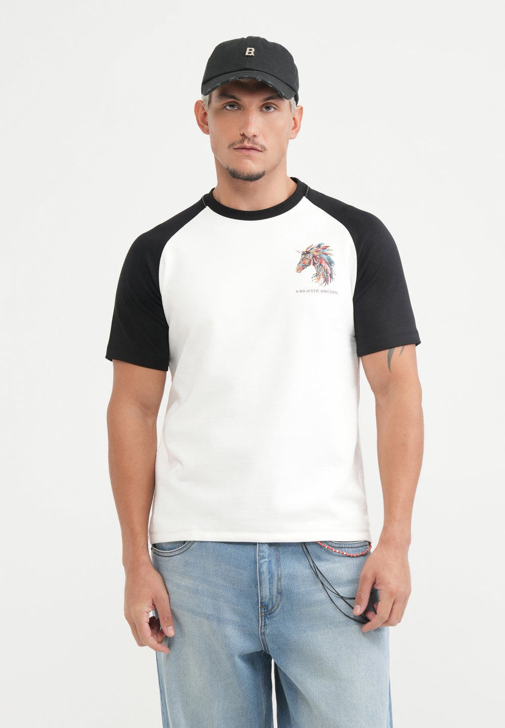 White Unicorn Printed T-shirt