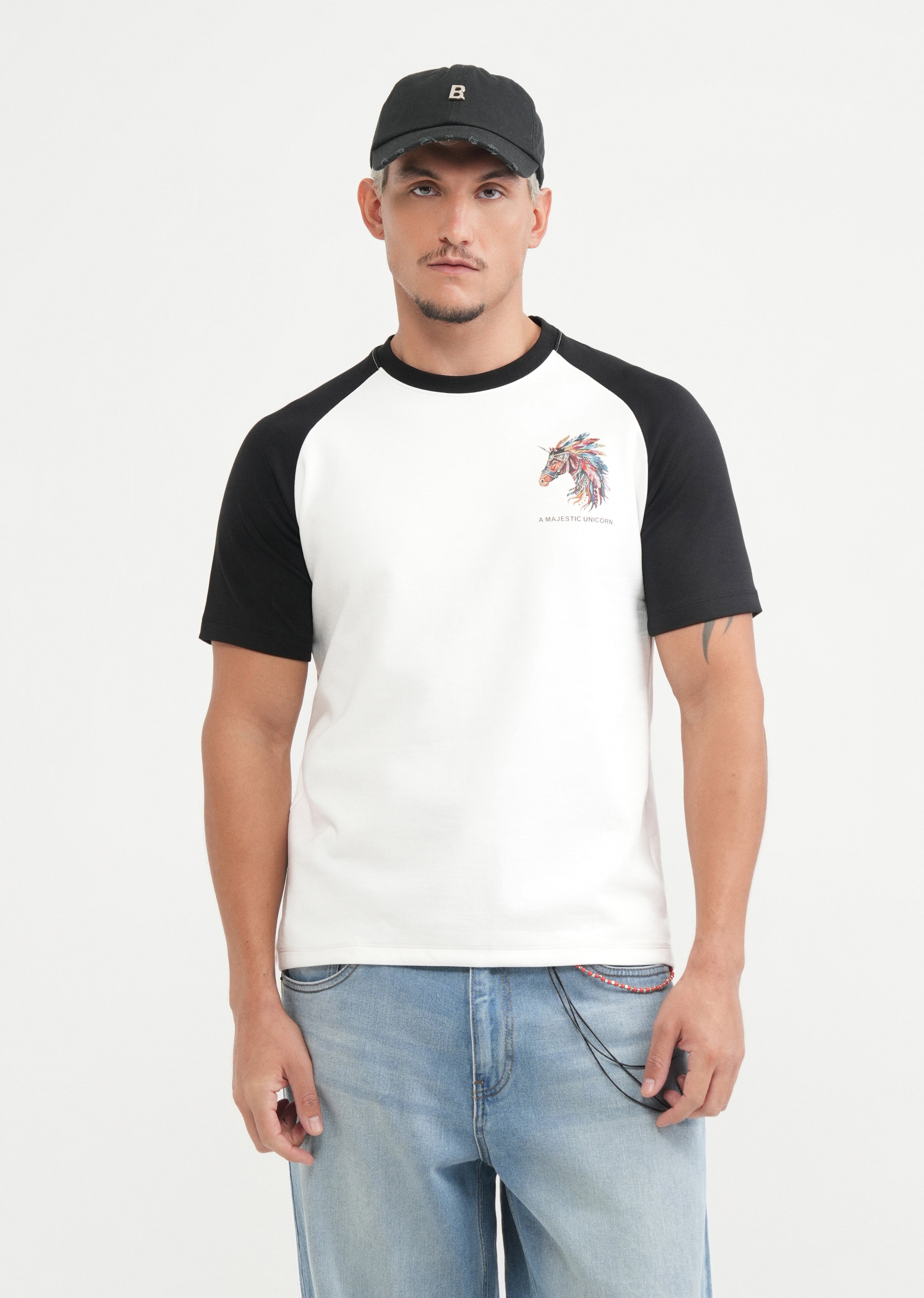 White Unicorn Printed T-shirt