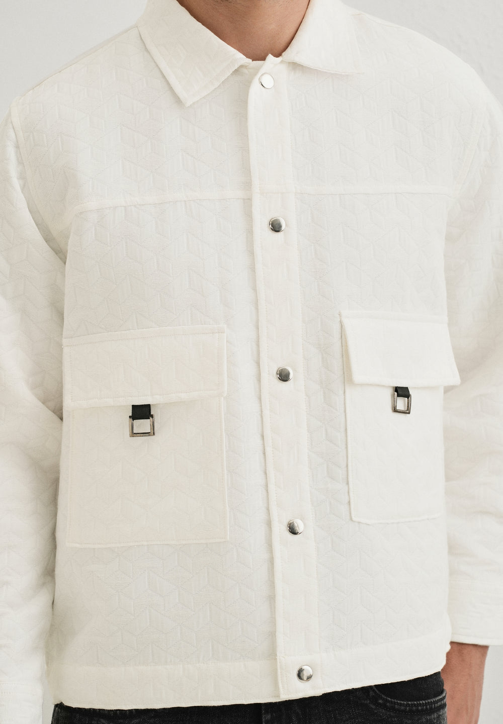 White Utility Shacket