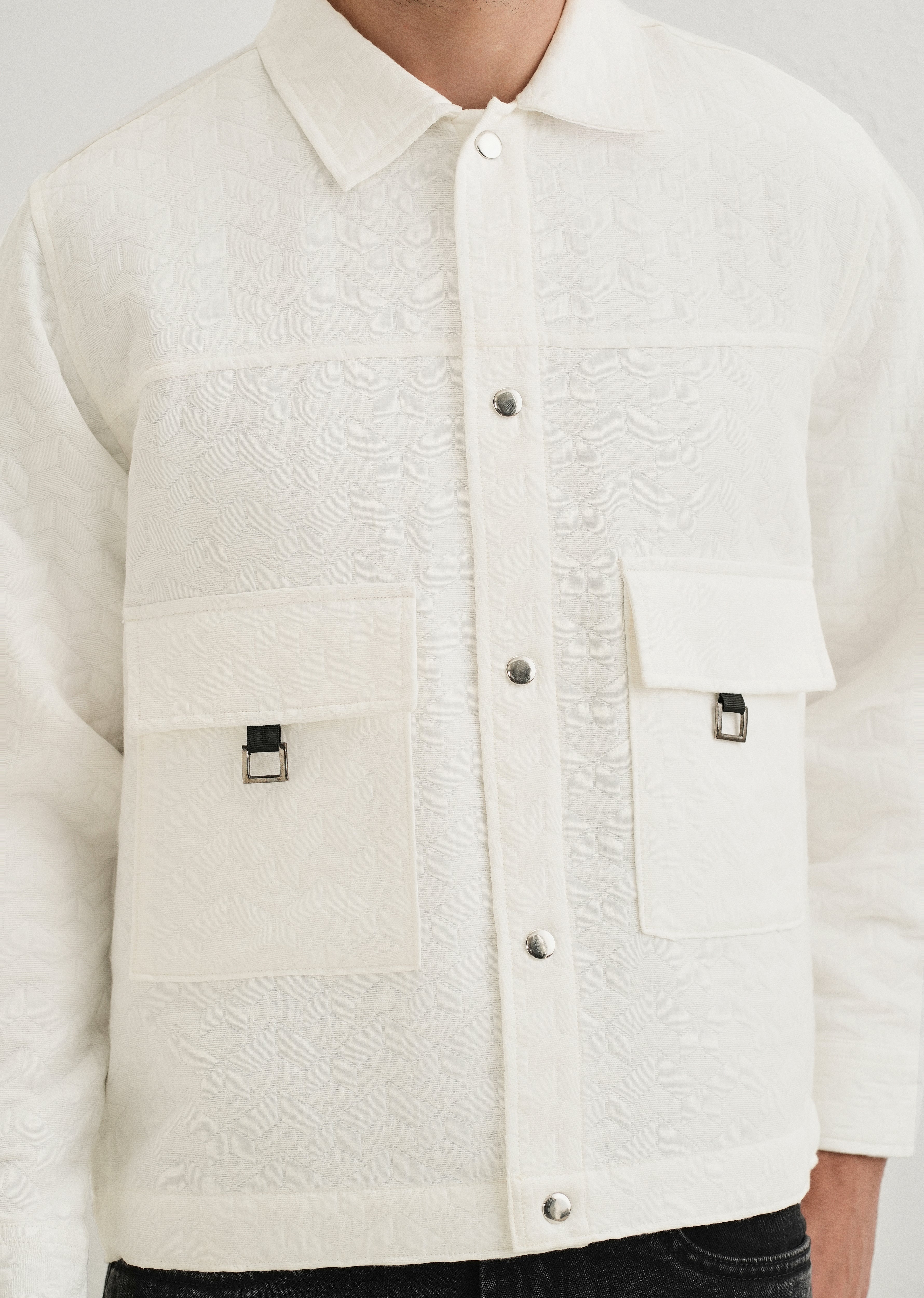 White Utility Shacket