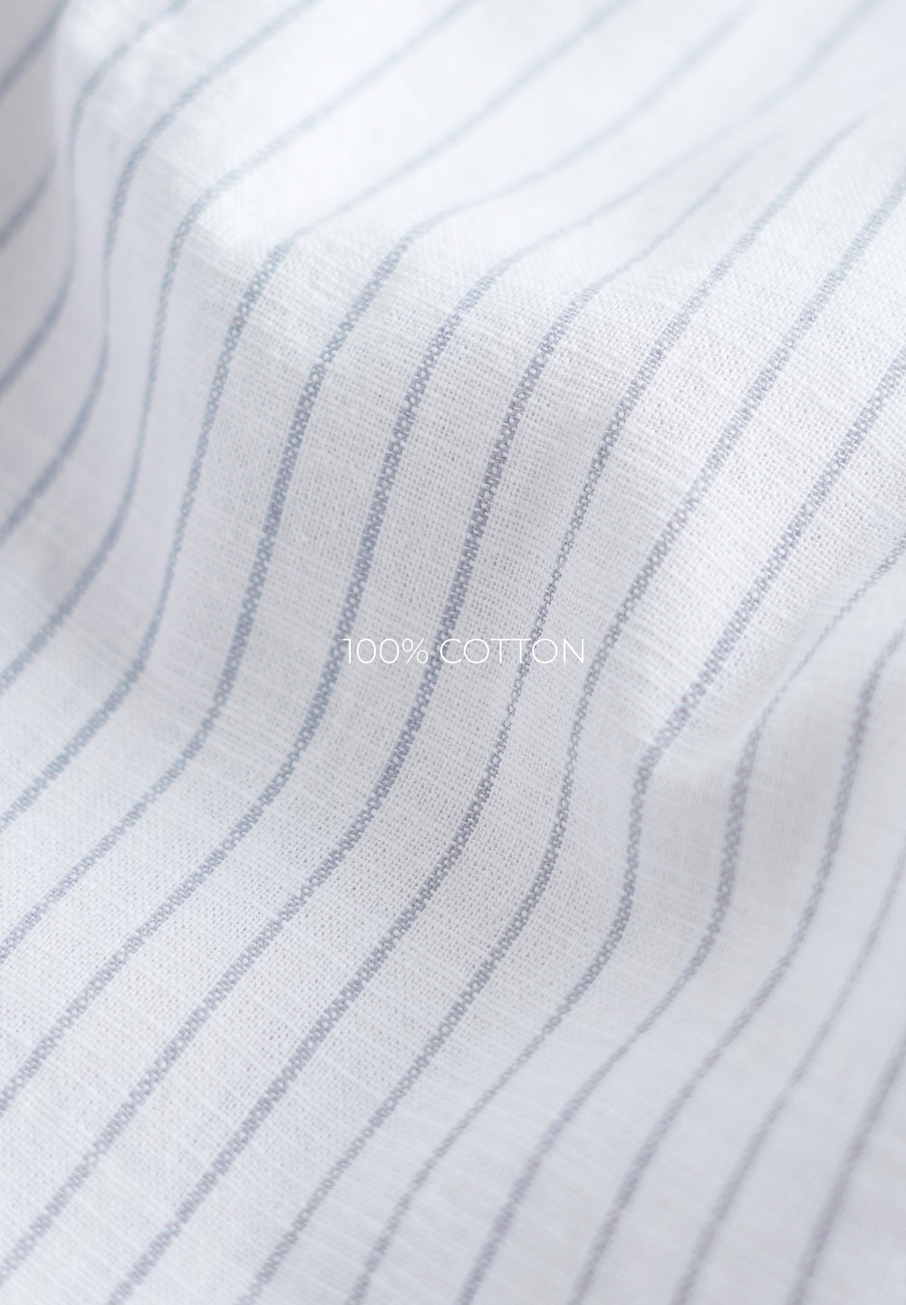 White Vertical Striped Cotton Shirt