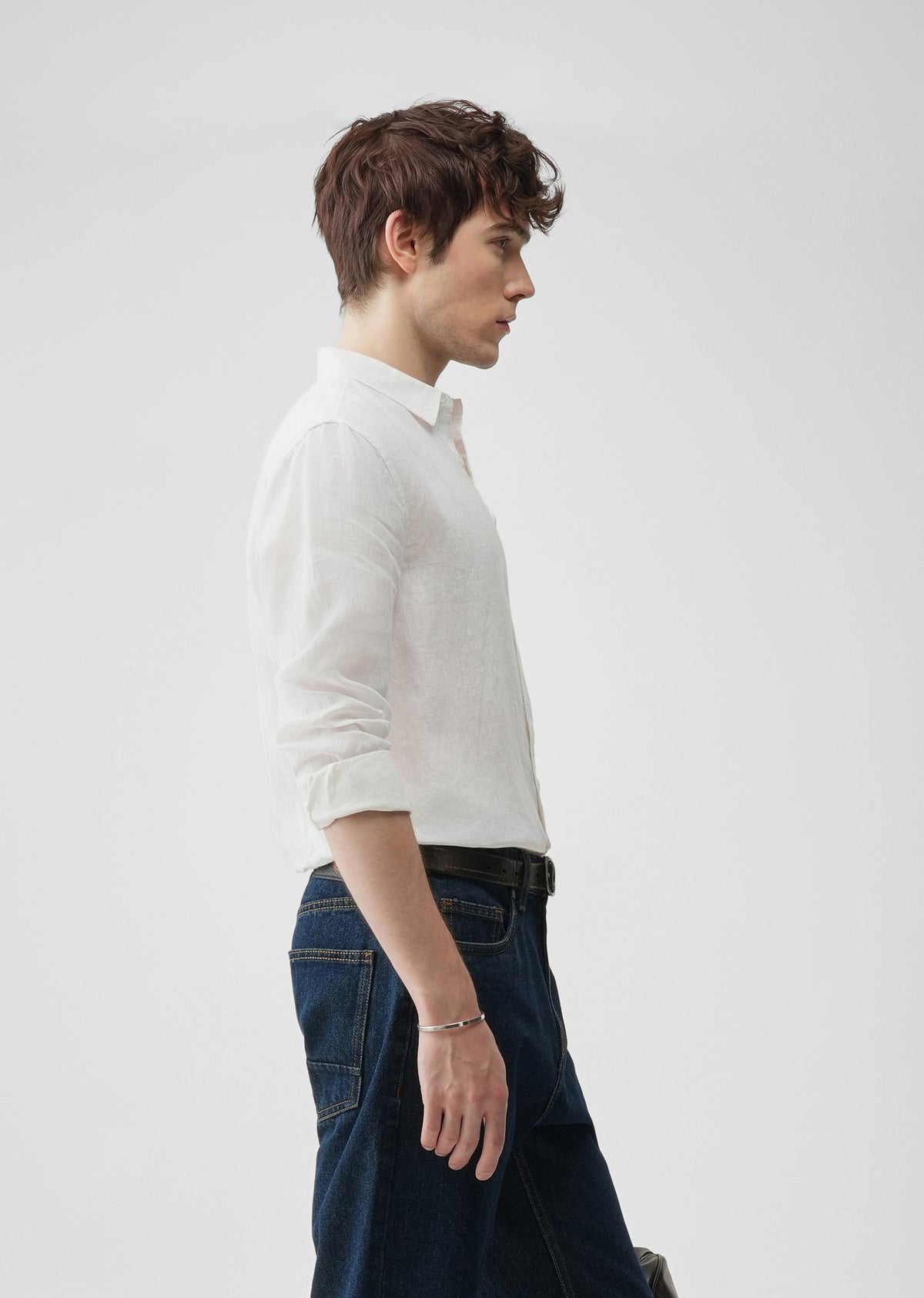White 100% Pure Linen Shirt