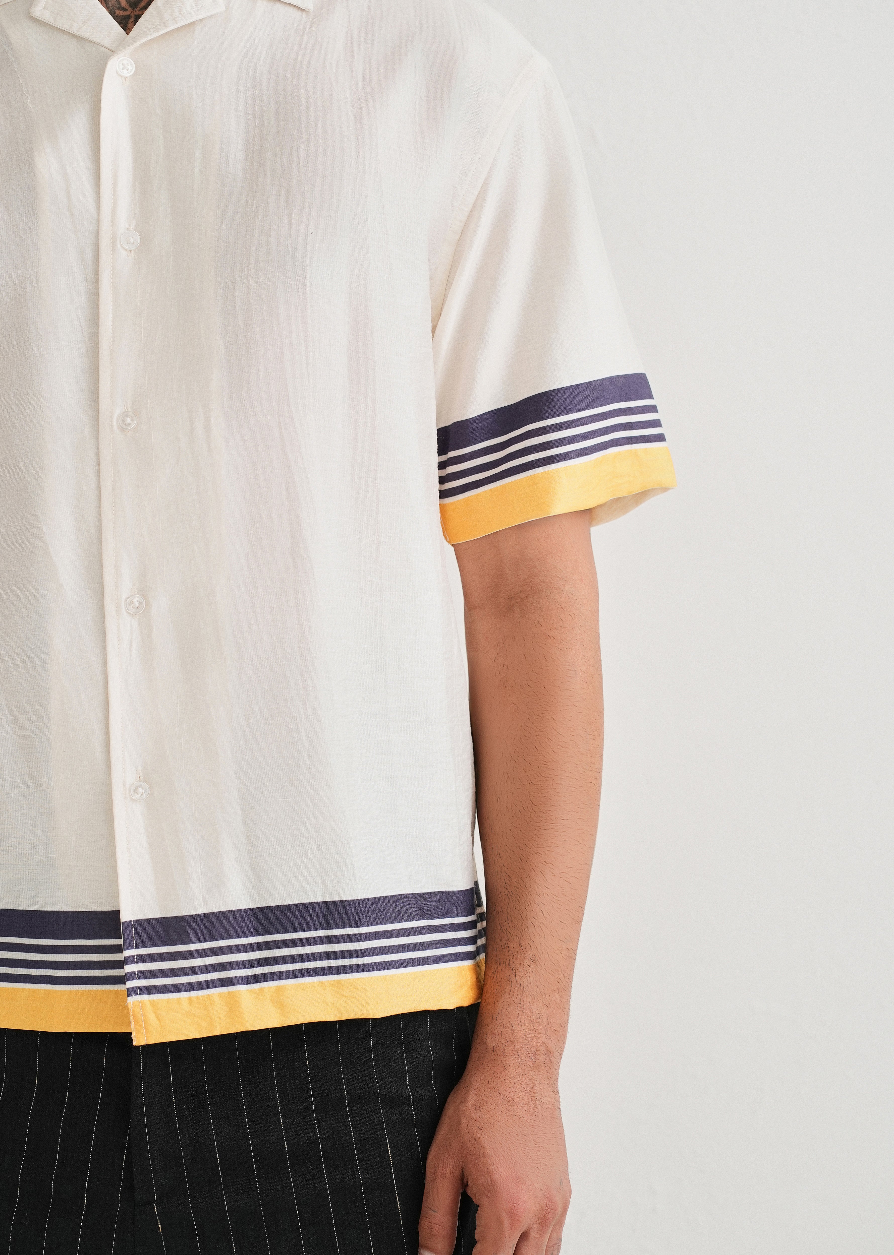 White Back Placement Print Shirt