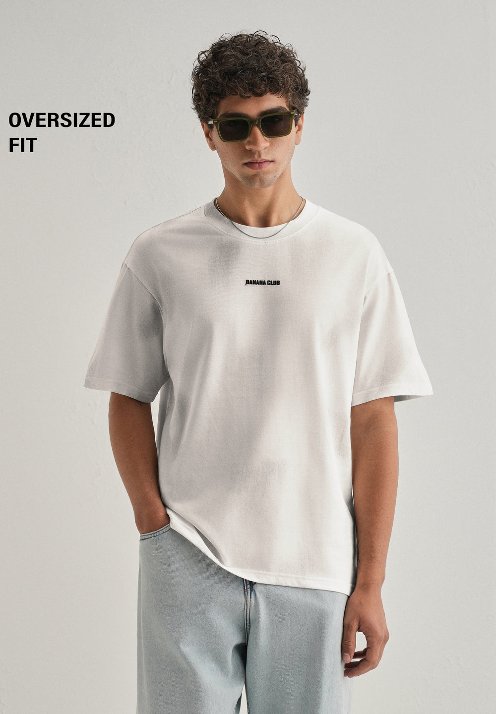 White Brushstroke Oversized T-shirt