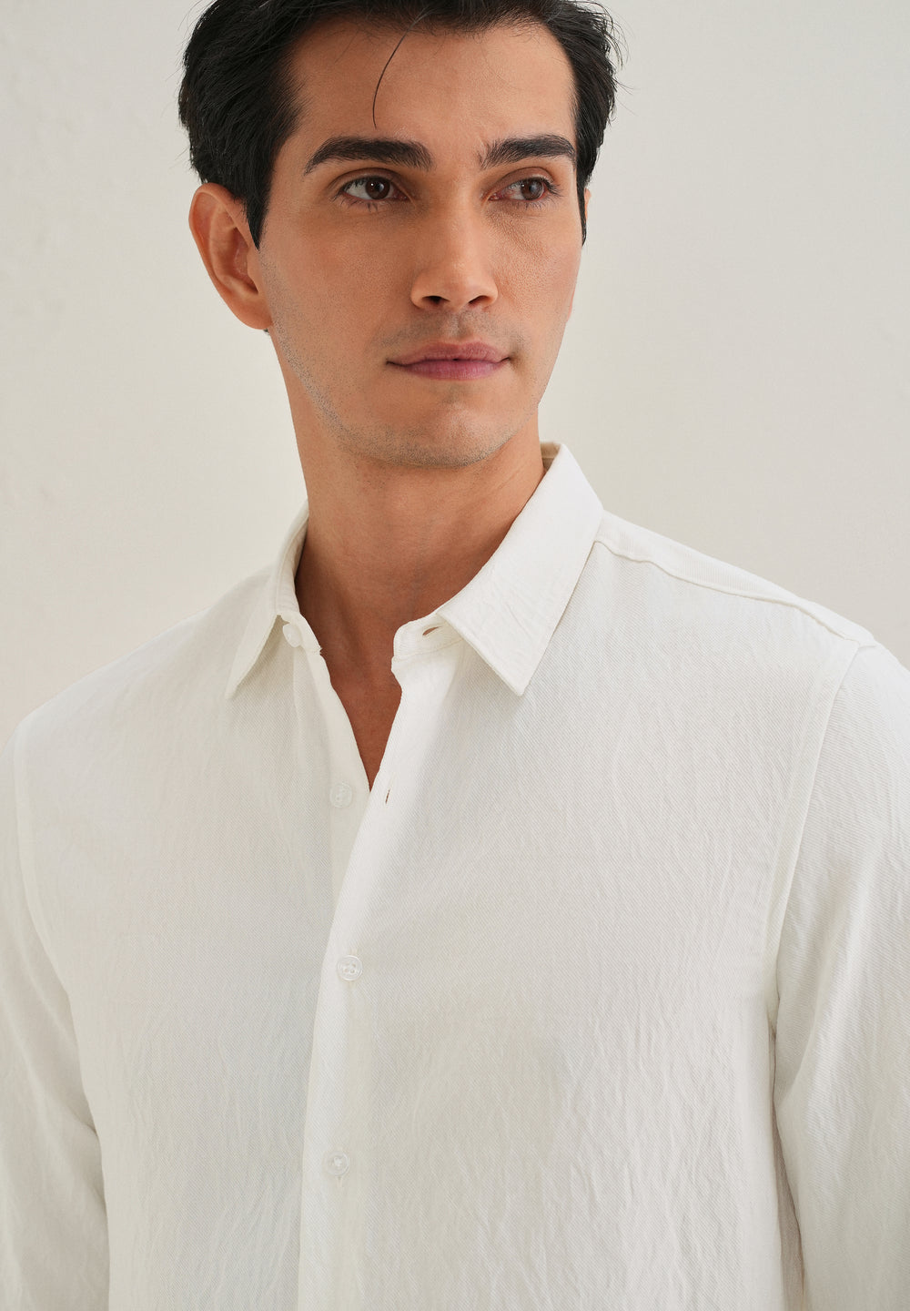 White & Dusty Rose Dip-Dyed Shirt