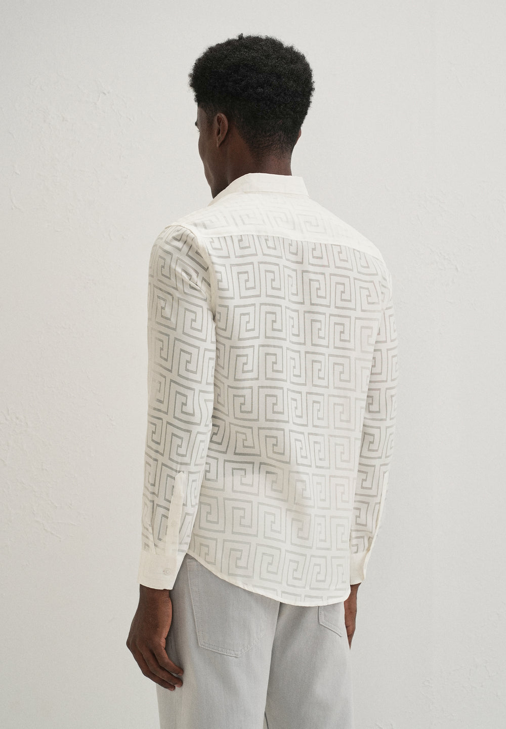 White Laser Cut Shirt