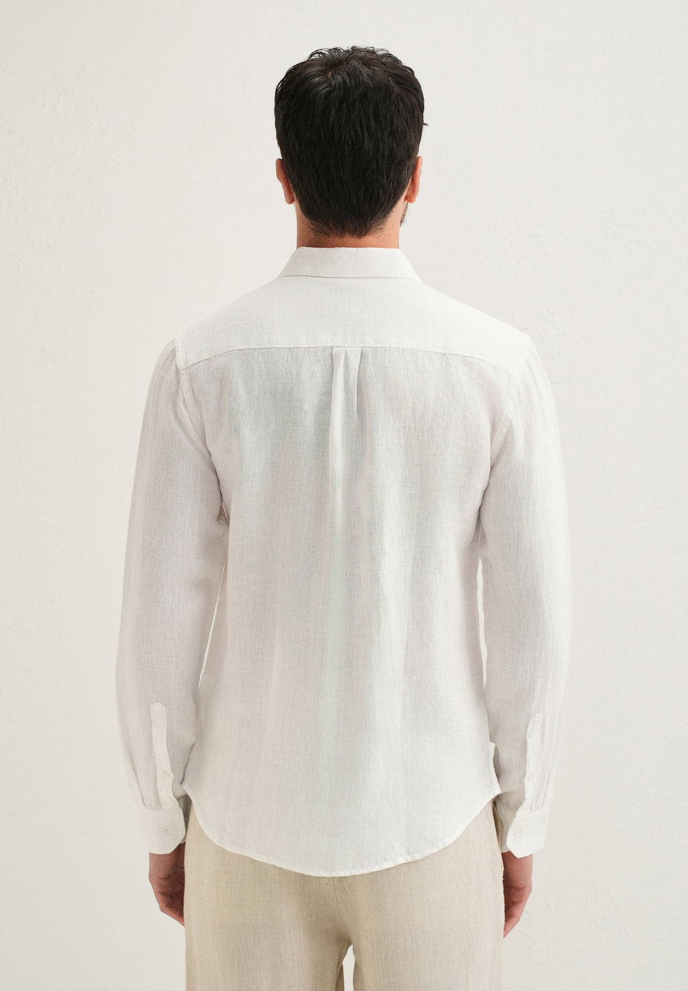 White Pure Linen Shirt