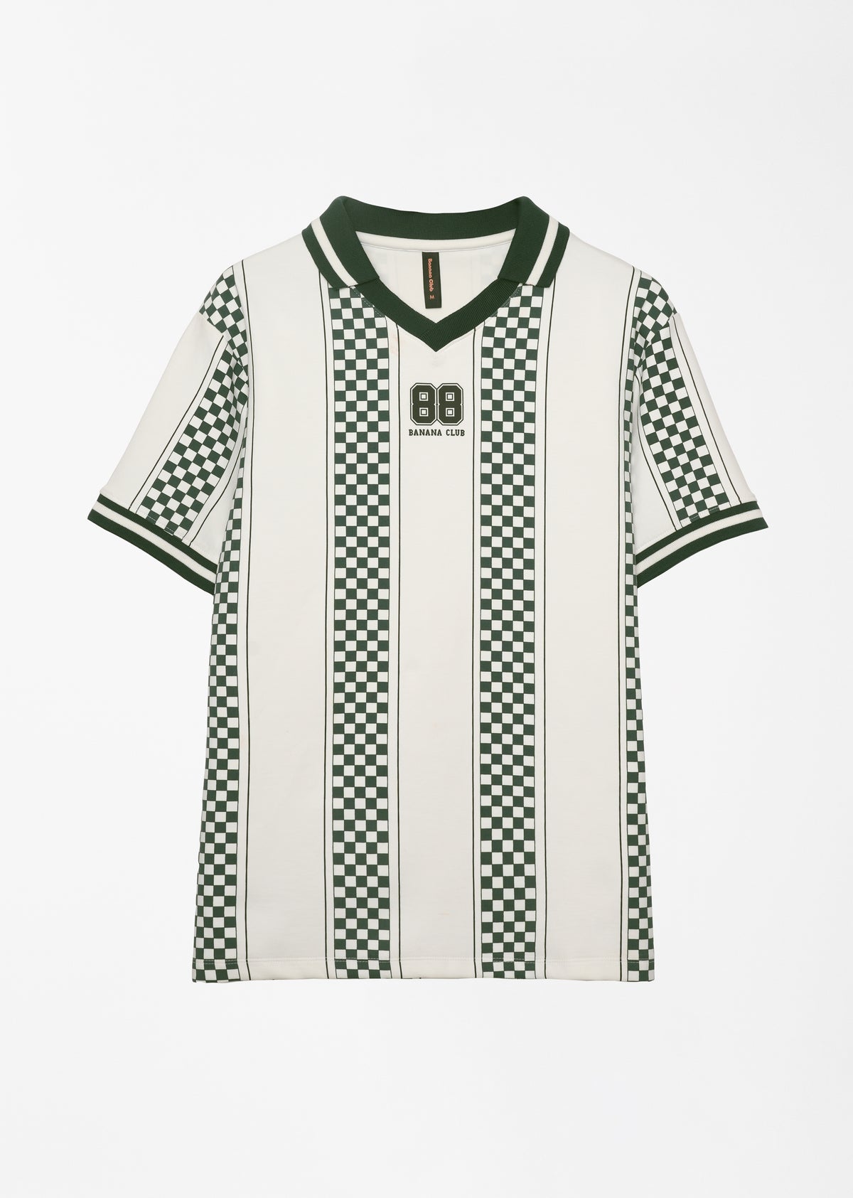 White Varsity V-Neck Polo