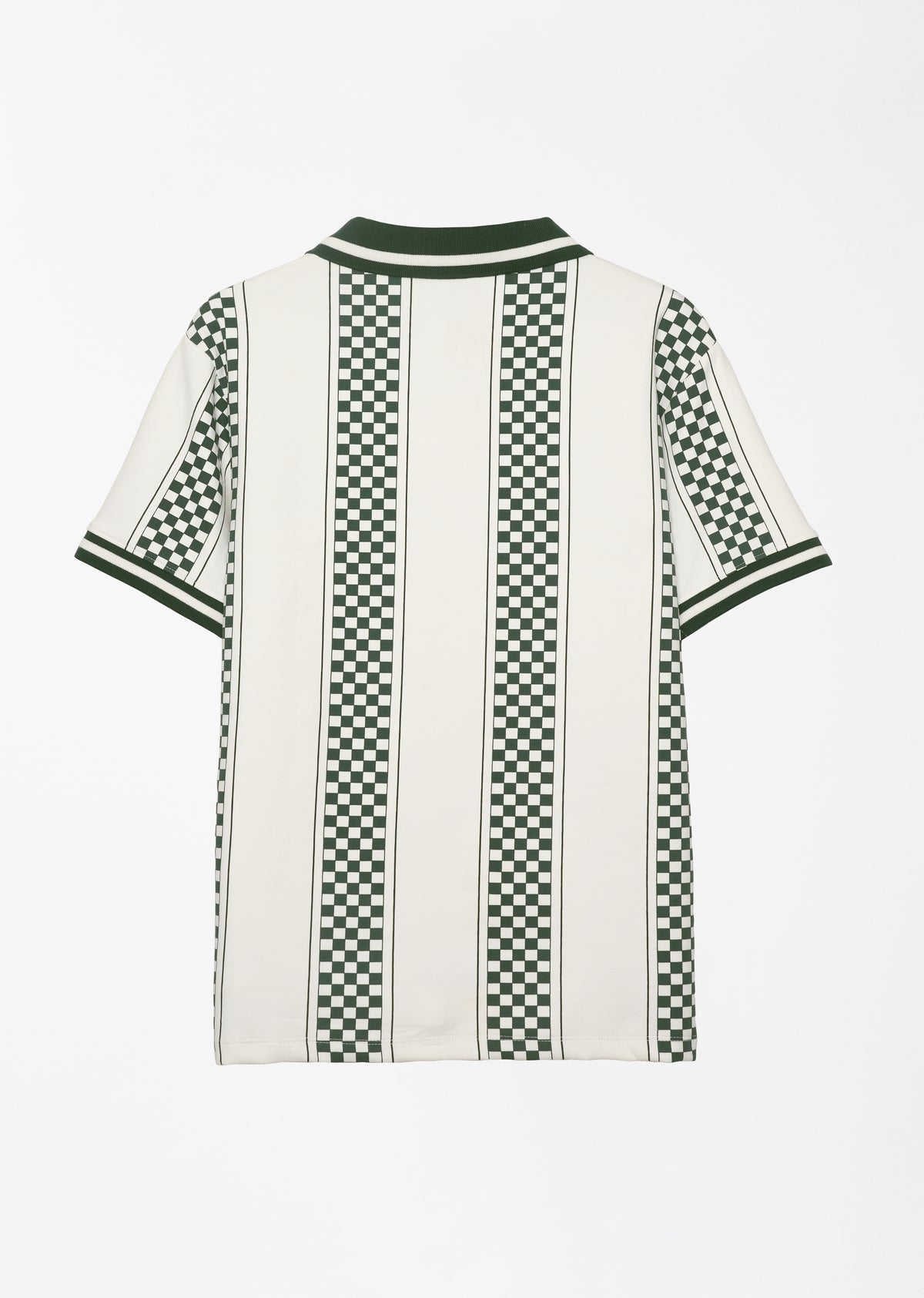 White Varsity V-Neck Polo