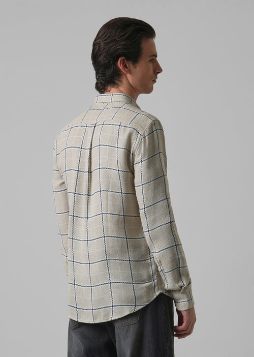 Widegrid Cream Check shirt