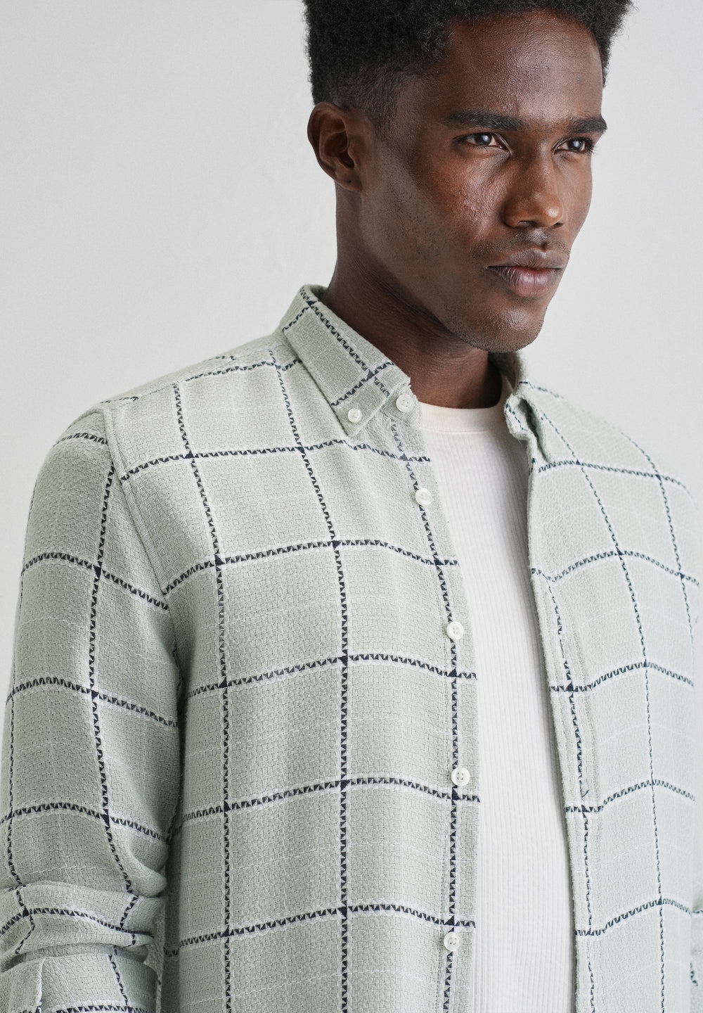 Widegrid Green Check Shirt