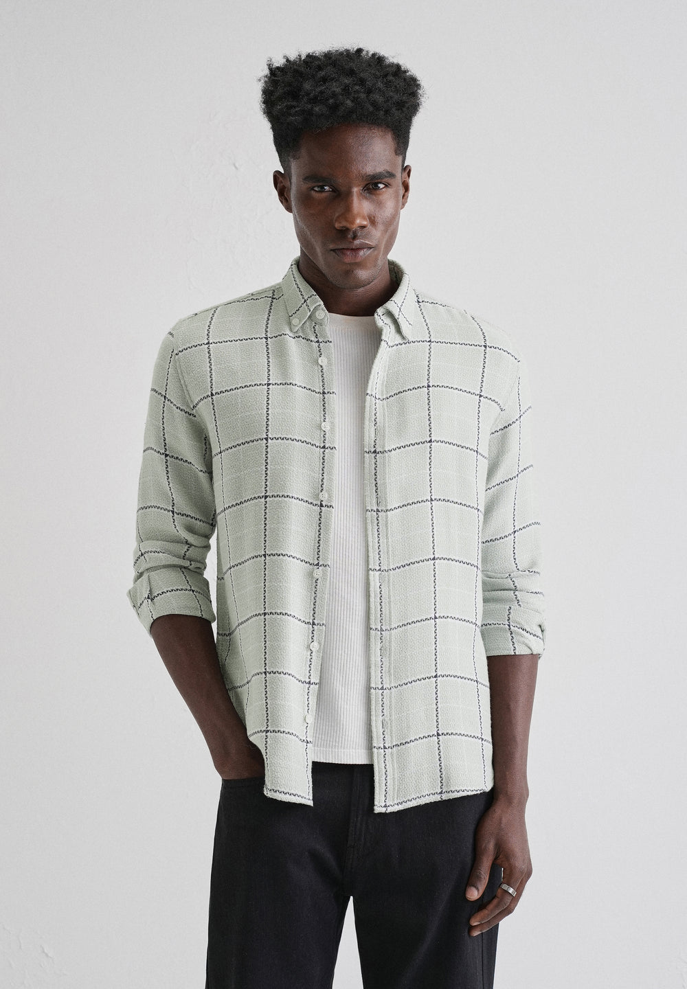 Widegrid Green Check Shirt