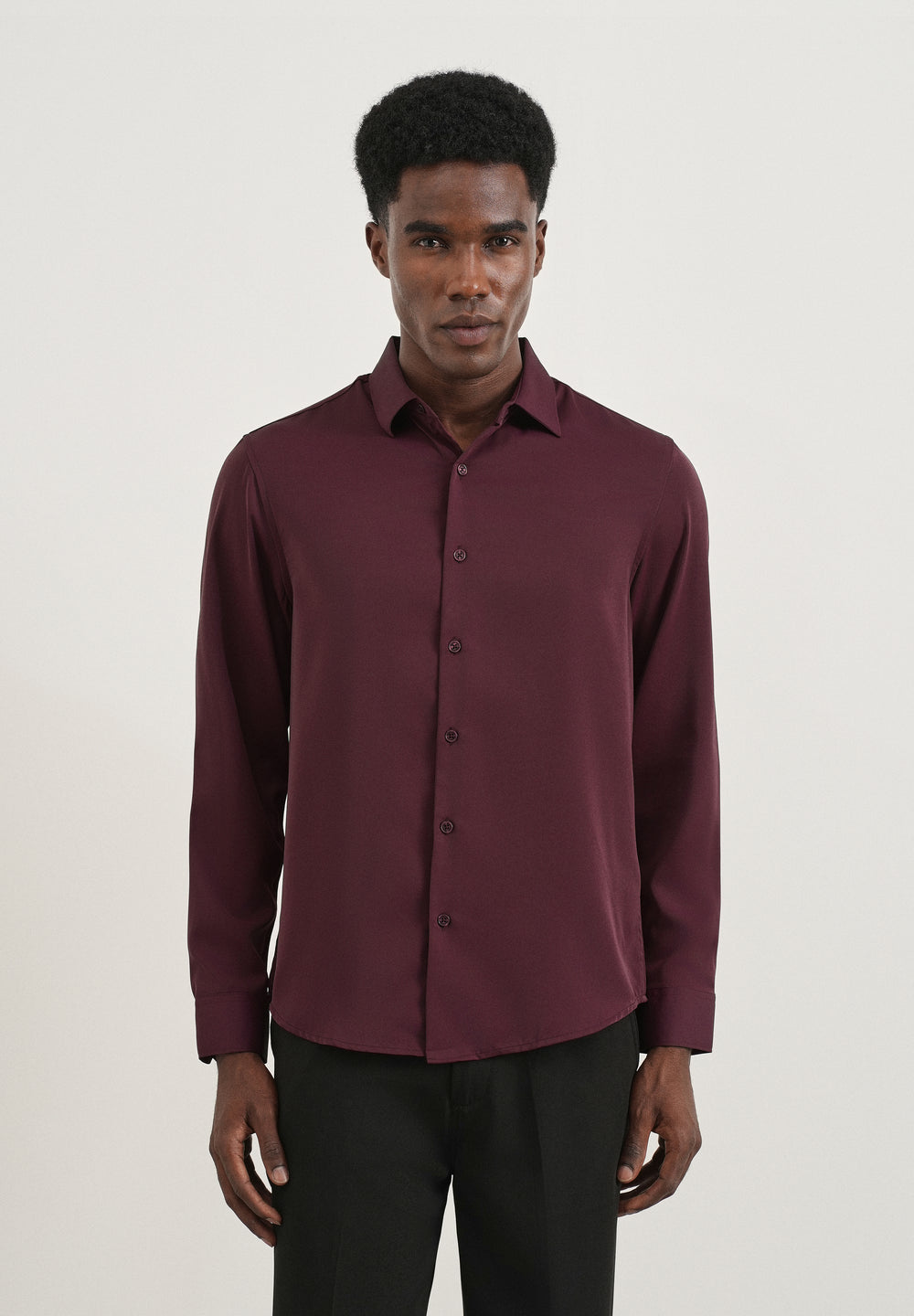 Wine Fluid Soft Shirt