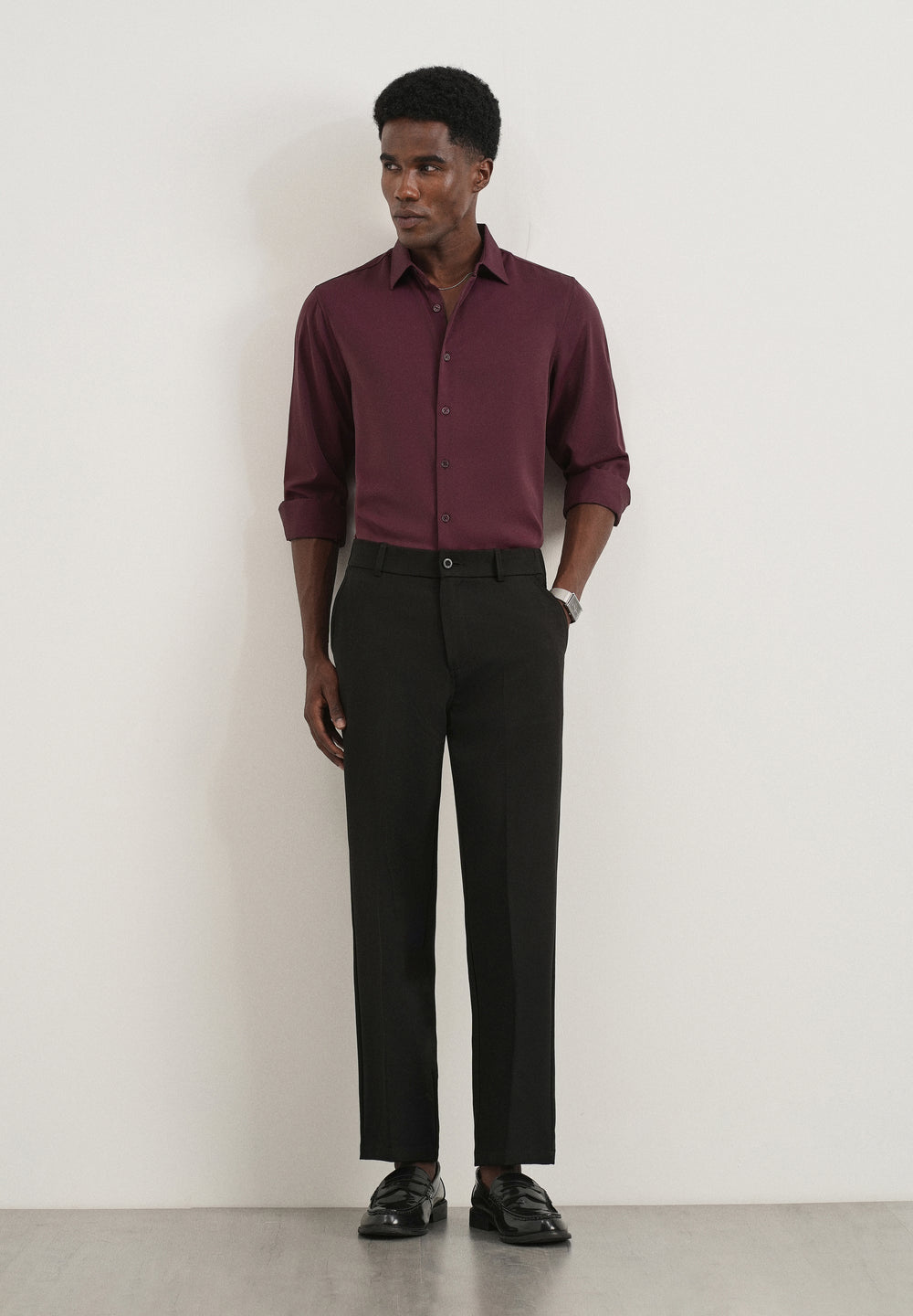 Wine Fluid Soft Shirt