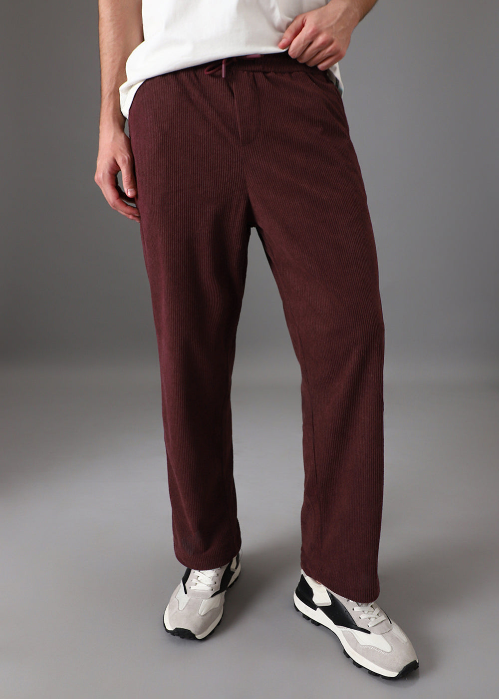 Wine Maroon Corduroy Pants