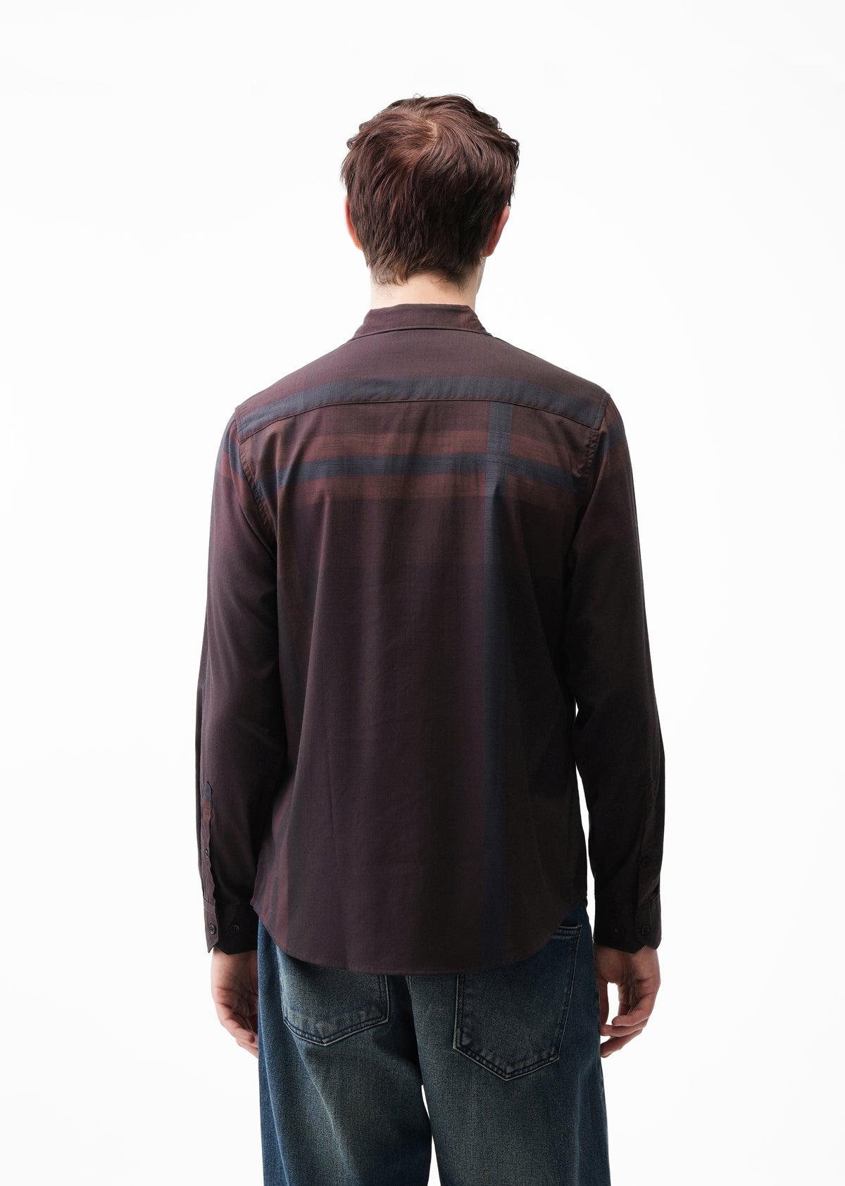 Wine Tonal Check Shirt