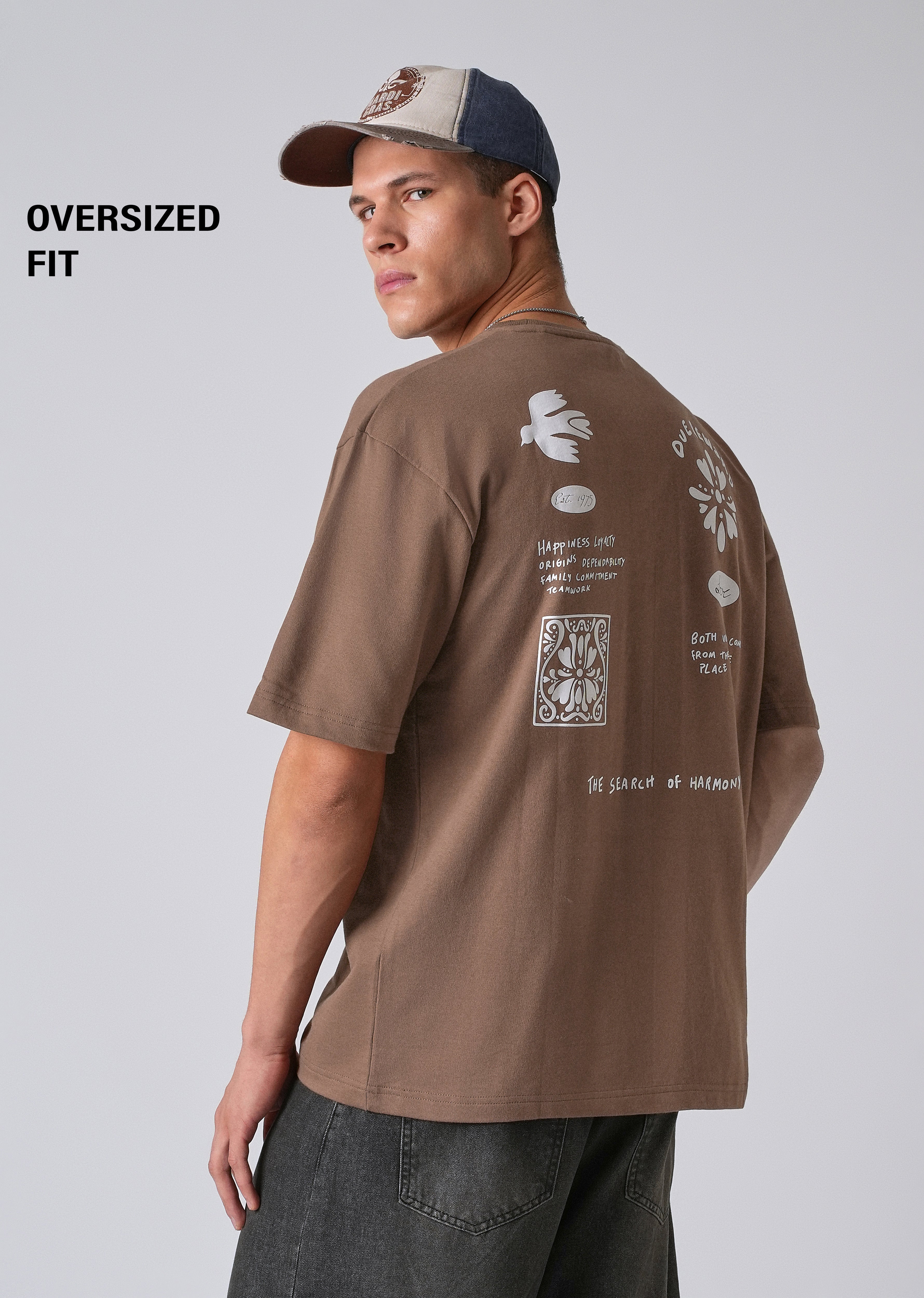 Wood Brown Oversized T-shirt