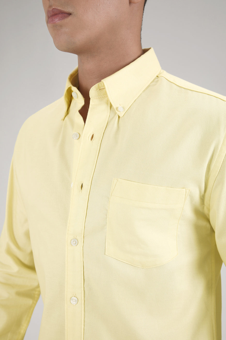 Yellow Cotton Oxford Shirt